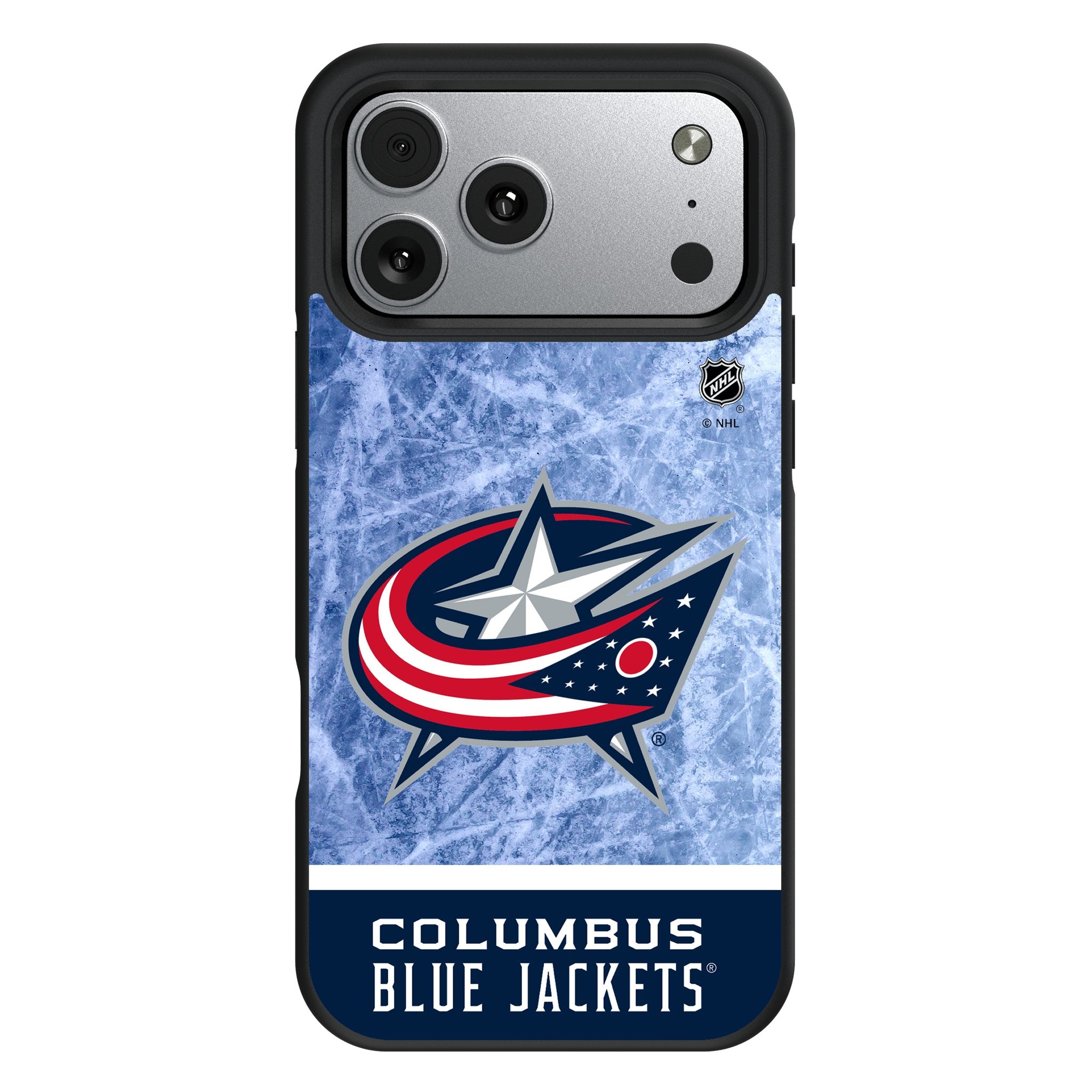 Columbus Blue Jackets Ice Wordmark Bump Phone Case for Apple iPhone 17 Series