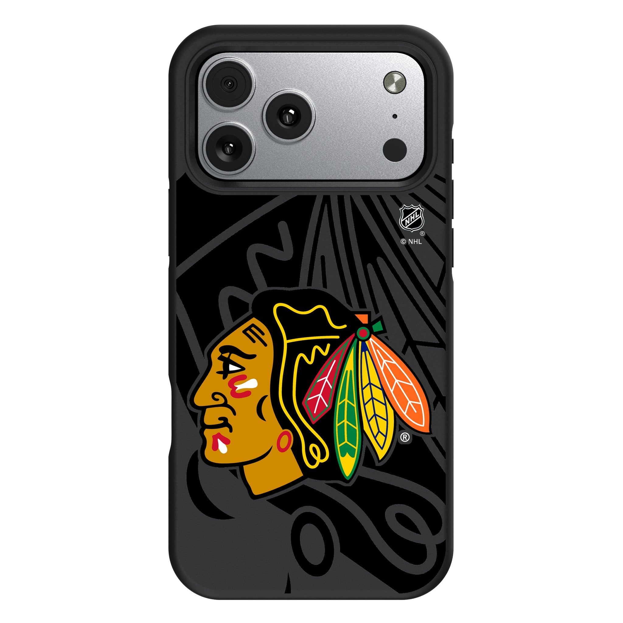 Chicago Blackhawks Monocolor Tilt Bump Phone Case for Apple iPhone 17 Series