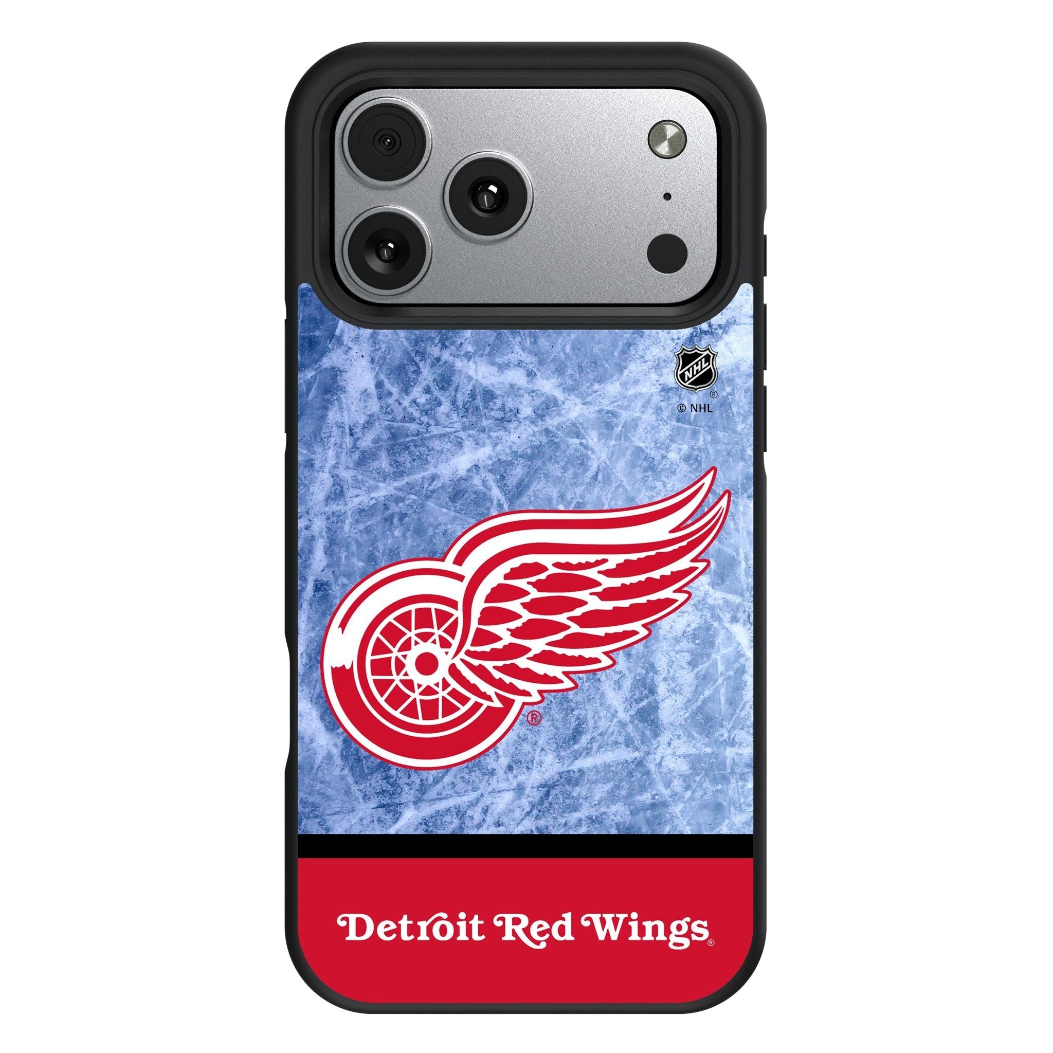 Detroit Red Wings Ice Wordmark Bump Phone Case for Apple iPhone 17 Series