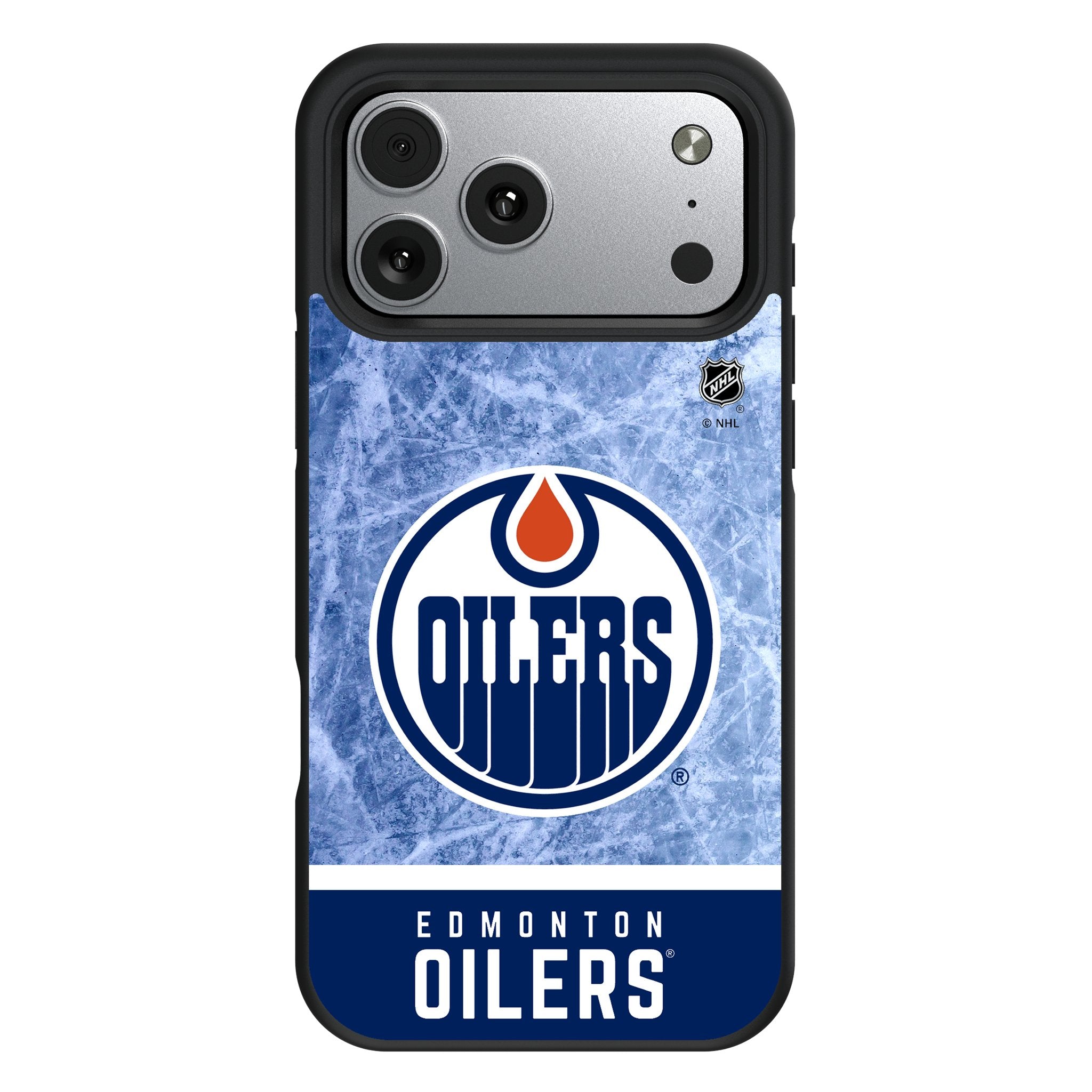 Edmonton Oilers Ice Wordmark Bump Phone Case for Apple iPhone 17 Series