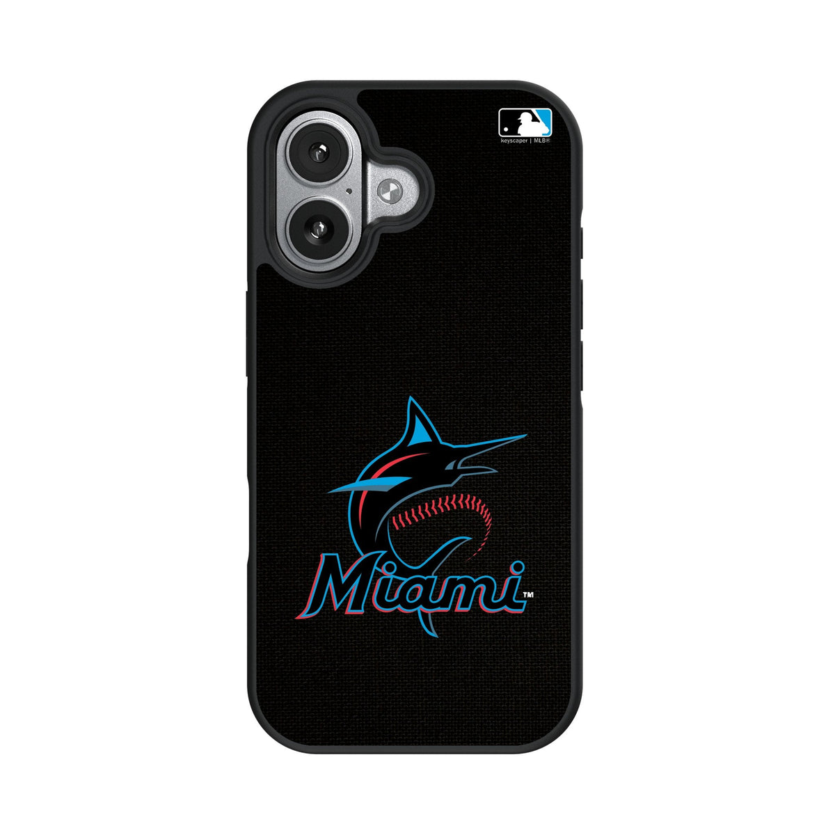 Miami Marlins Solid Bump Phone Case for Apple iPhone 17 Series 4