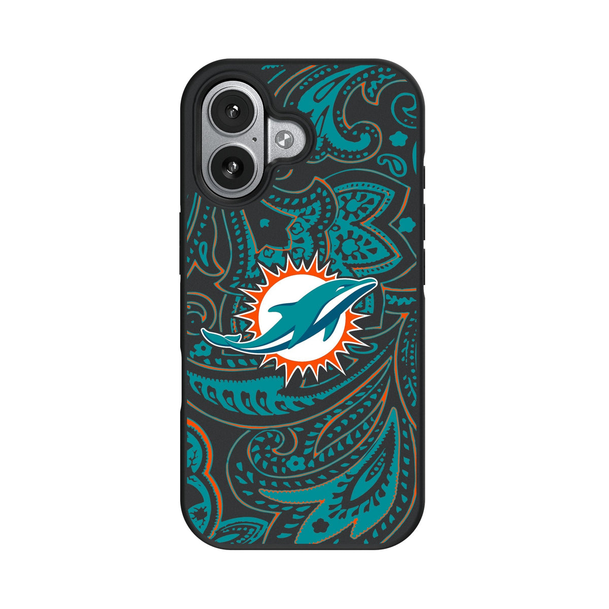 Miami Dolphins Paisley Bump Phone Case for Apple iPhone 17 Series 4