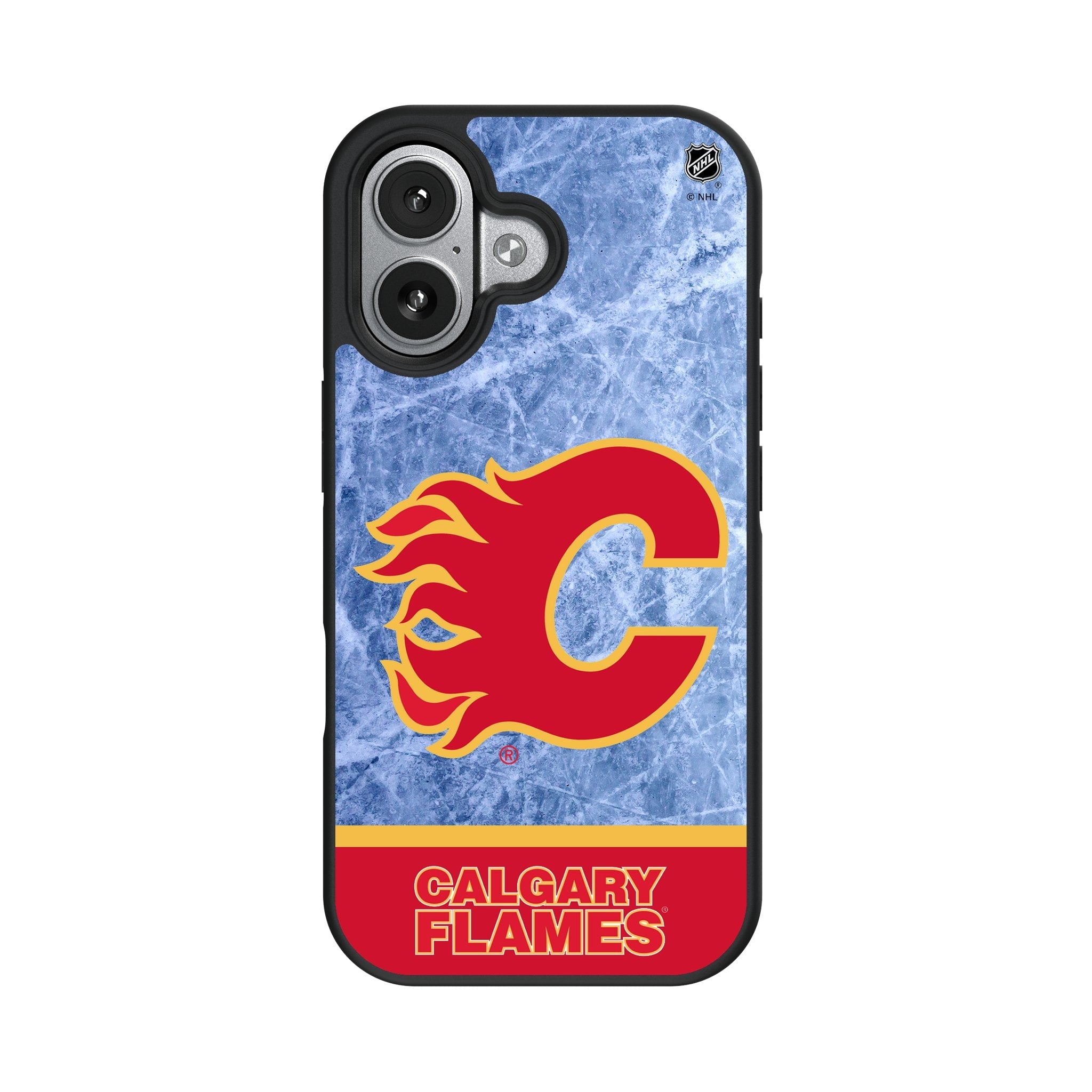 Calgary Flames Ice Wordmark Bump Phone Case for Apple iPhone 17 Series 4