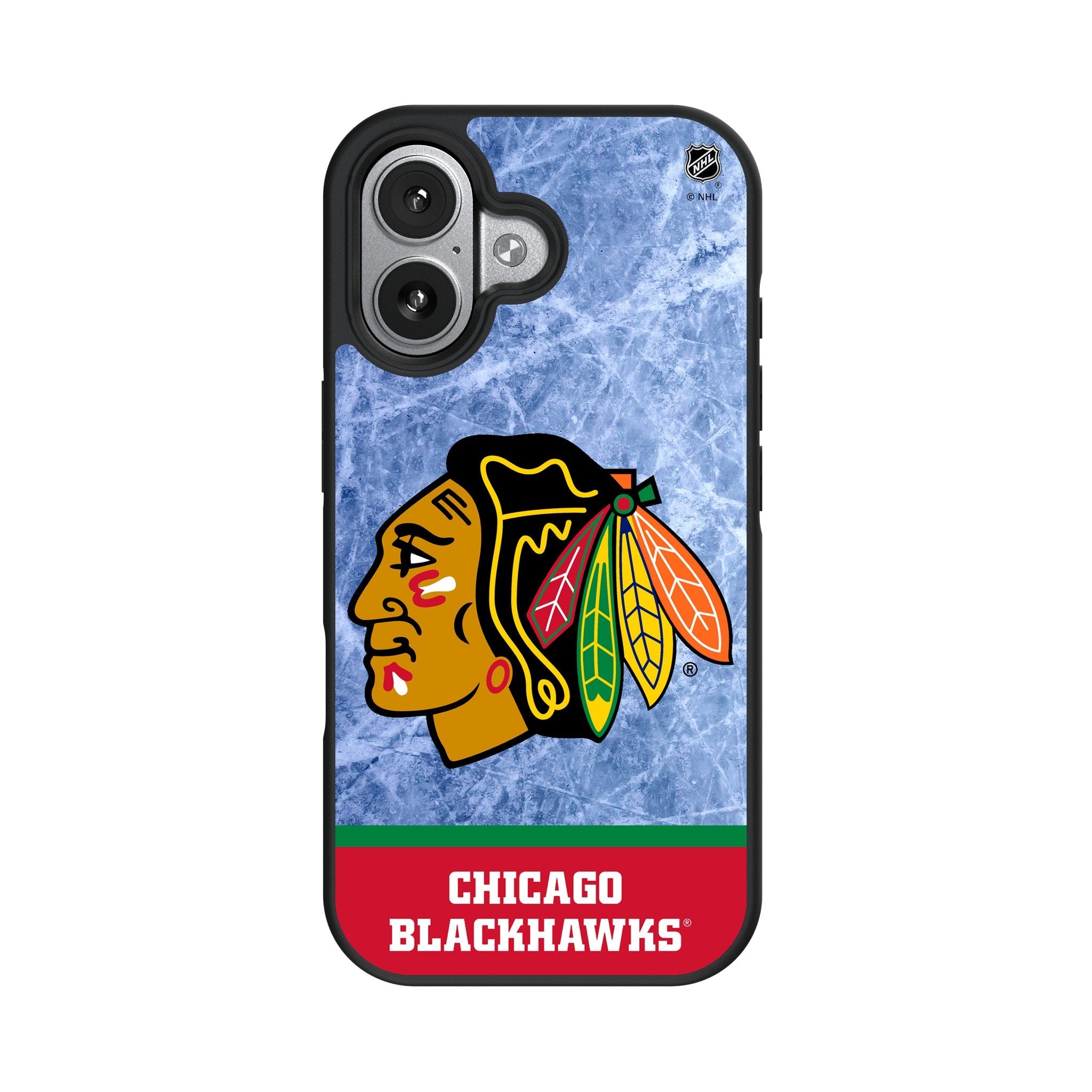 Chicago Blackhawks Ice Wordmark Bump Phone Case for Apple iPhone 17 Series 4