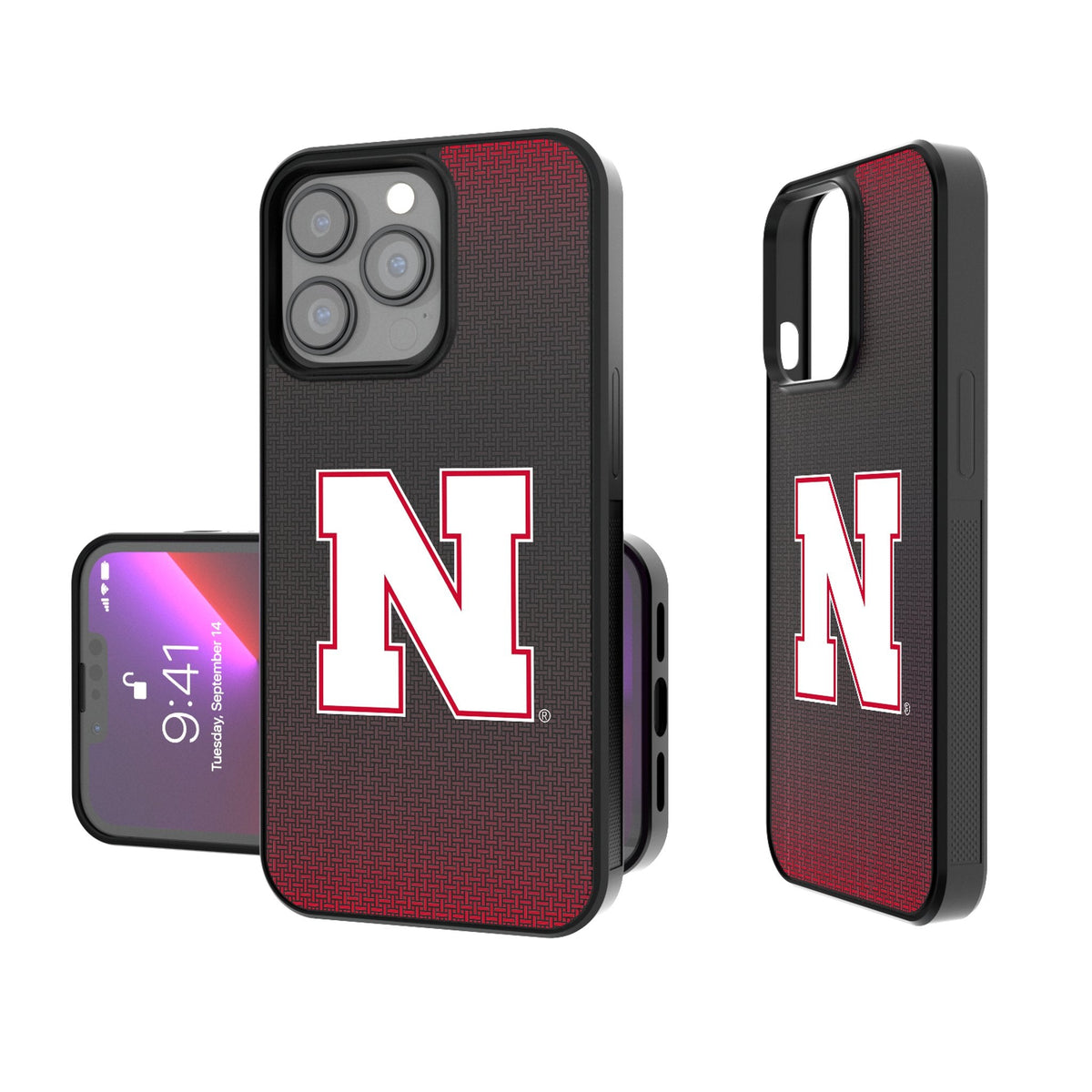 University of Nebraska Huskers Block N Linen Bump Phone Case 1