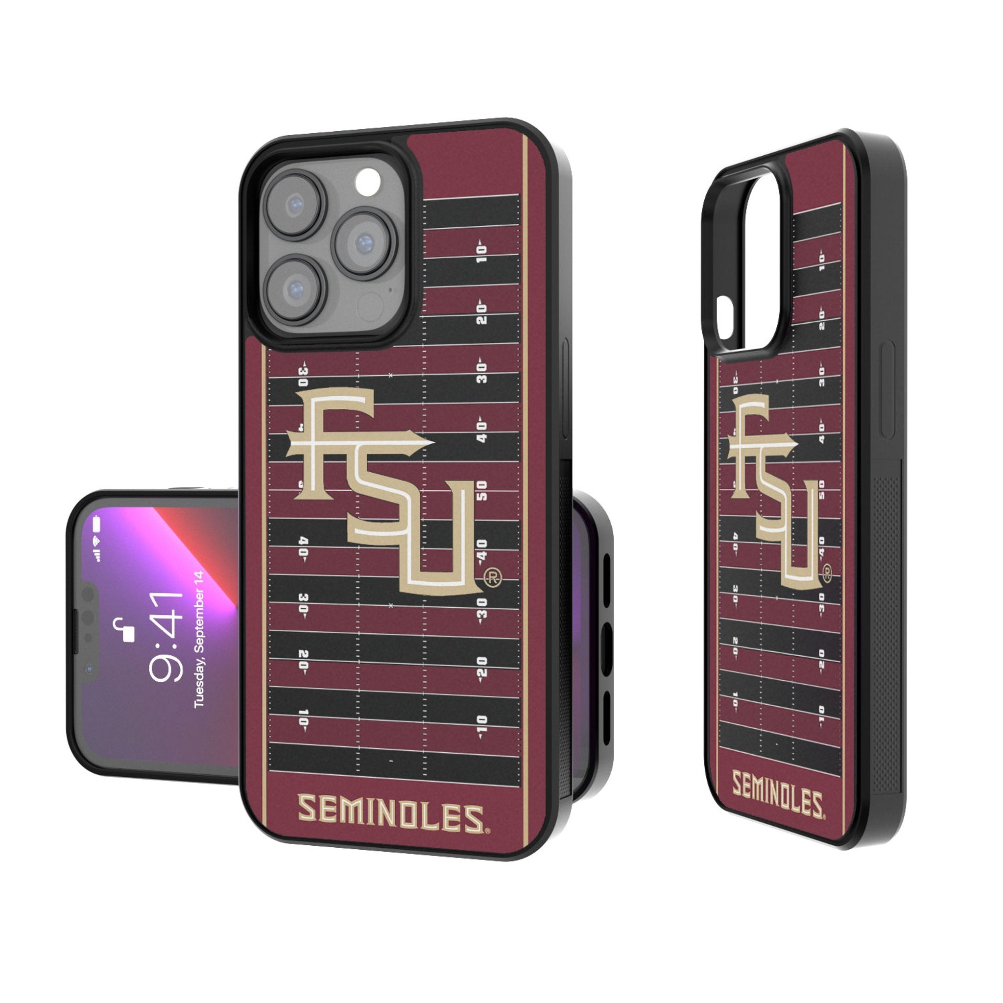 Florida State University Seminoles Athletic Wordmark Field Bump Phone Case 1