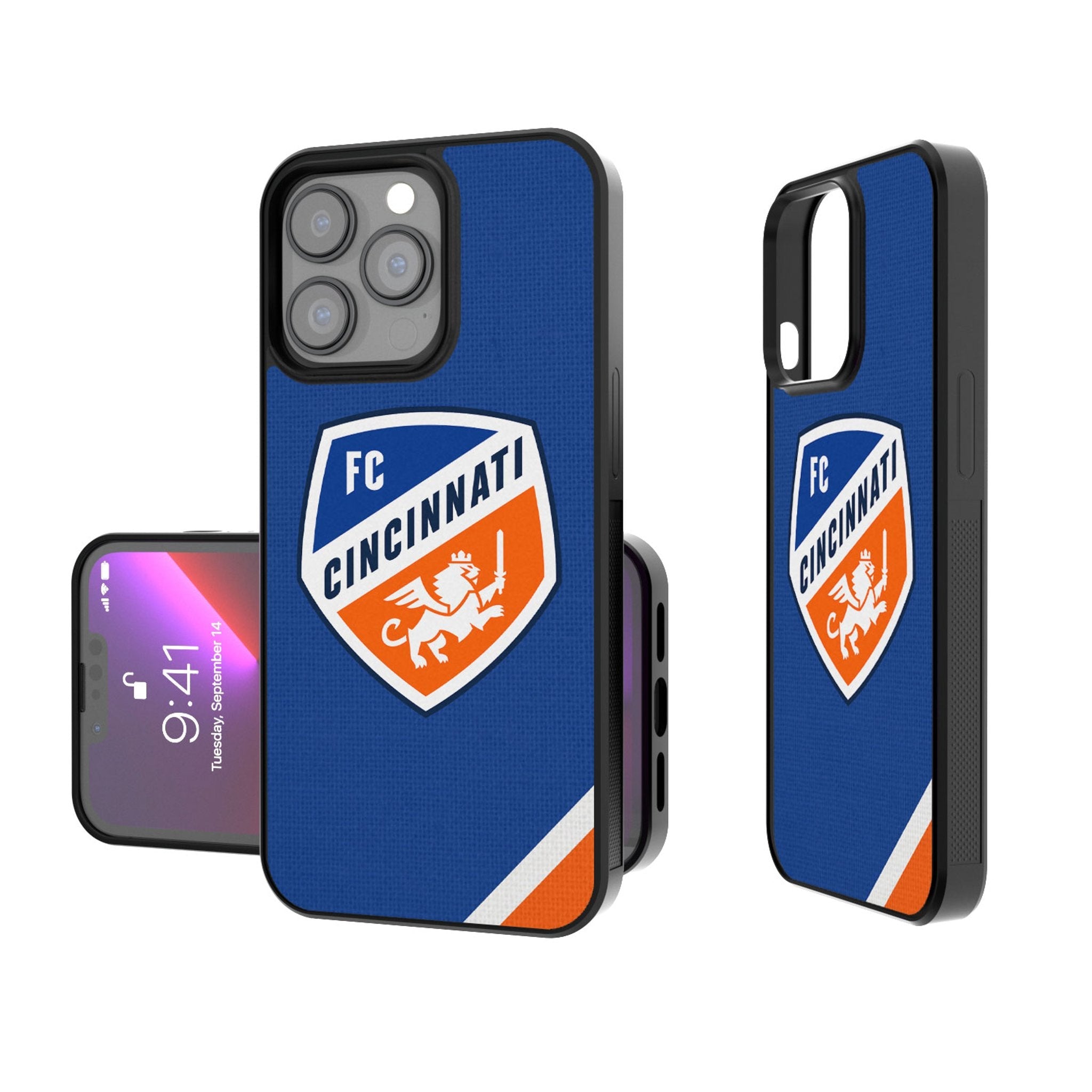 FC Cincinnati  Diagonal Stripe Bump Phone Case