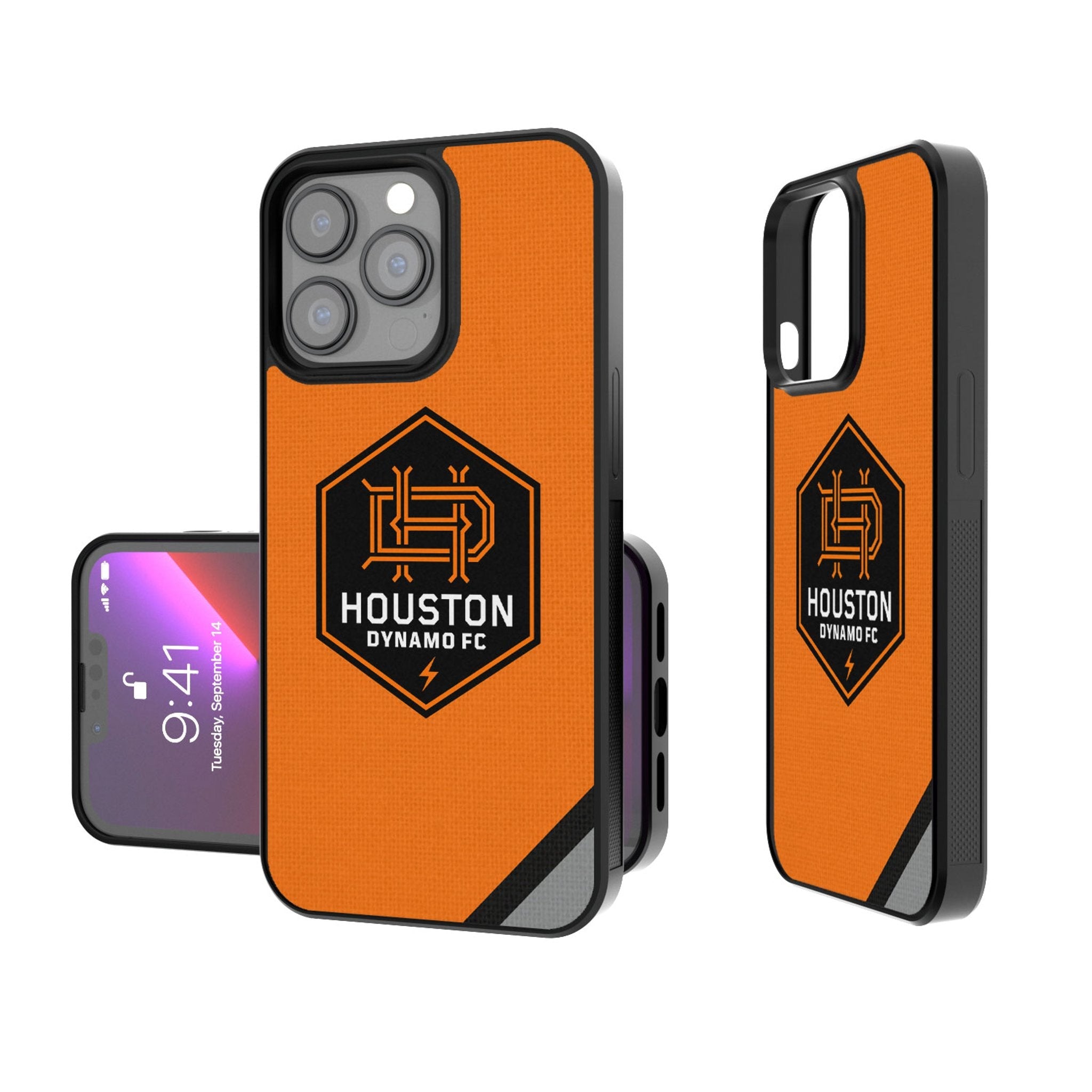 Houston Dynamo  Diagonal Stripe Bump Phone Case 1
