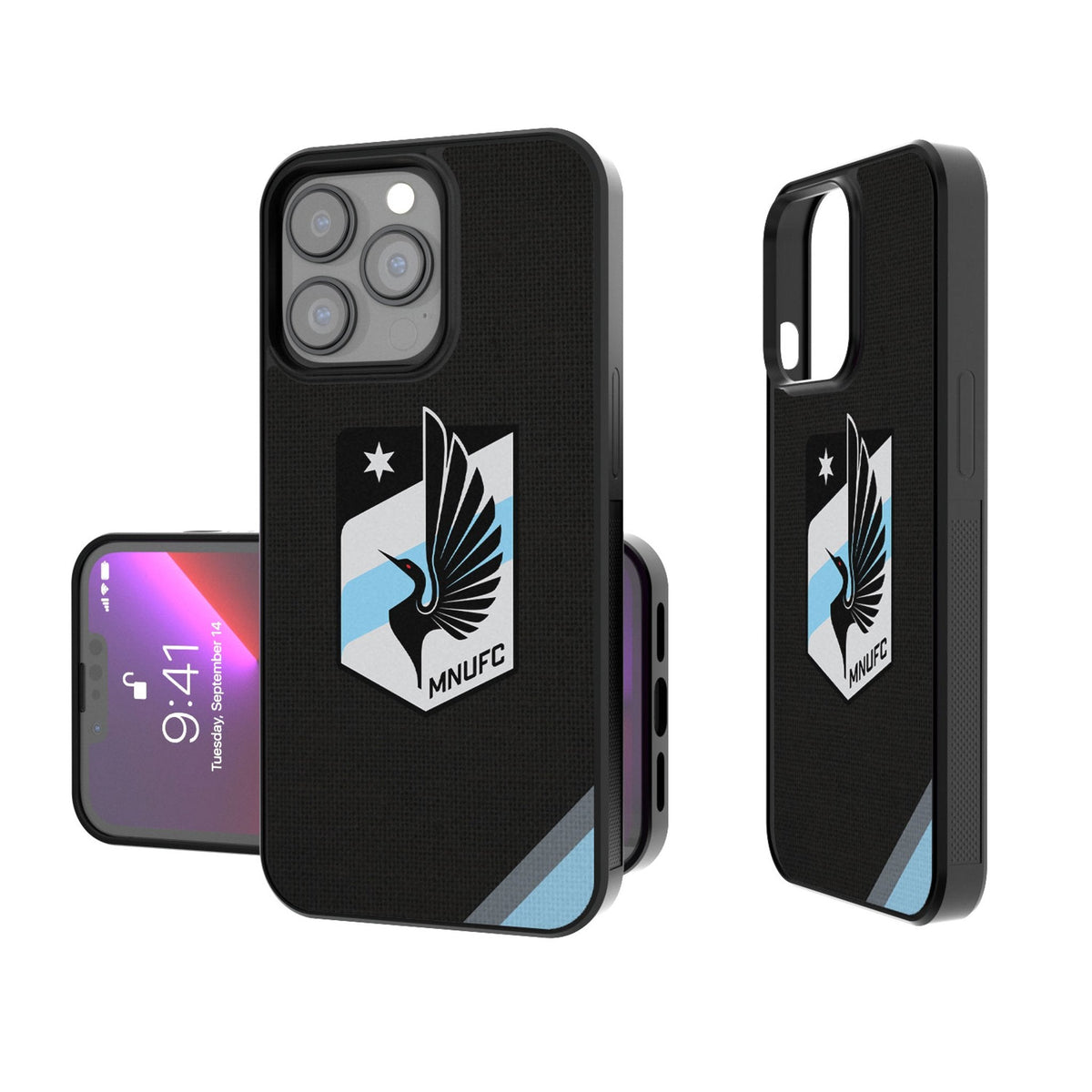Minnesota United FC   Diagonal Stripe Bump Phone Case 1