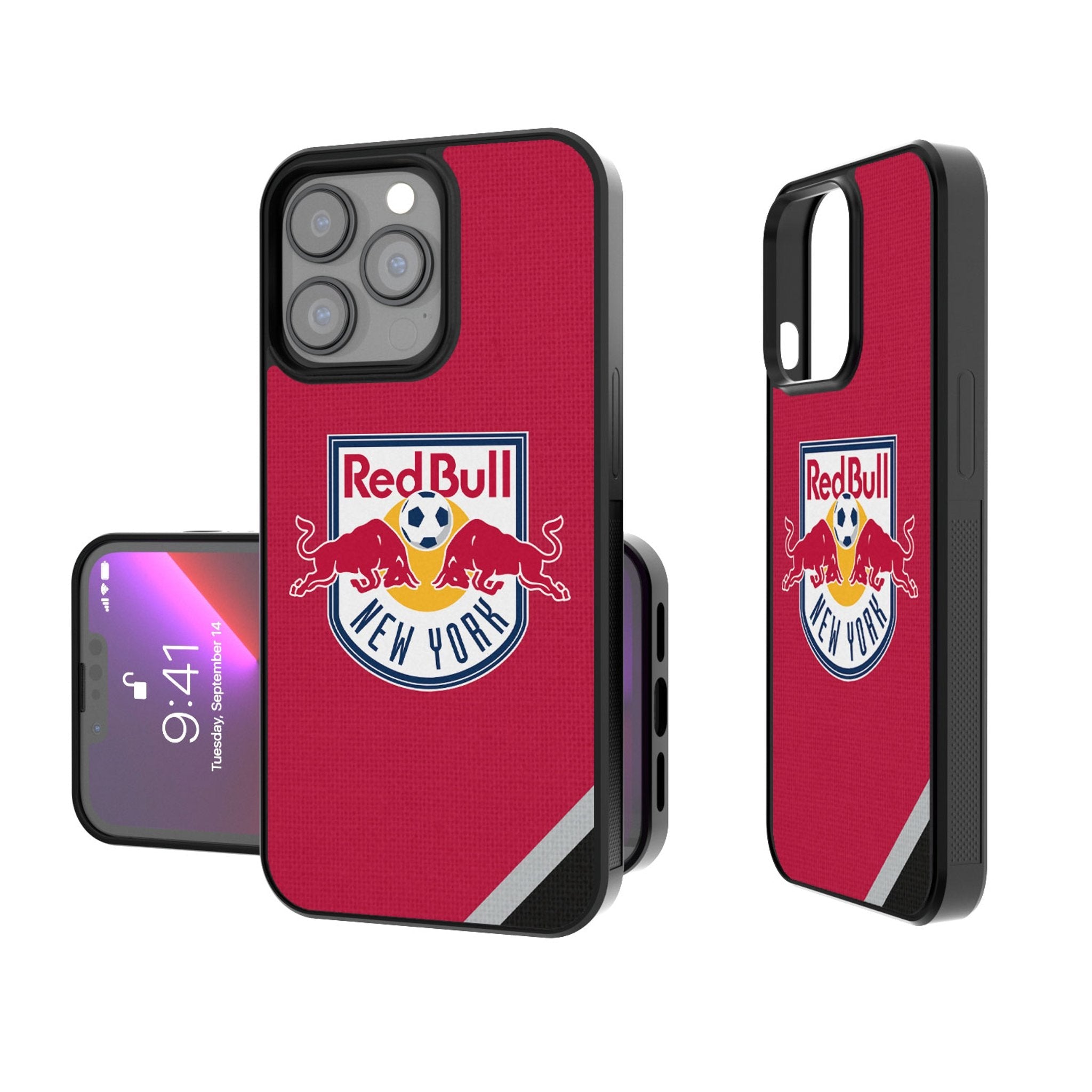 New York Red Bulls  Diagonal Stripe Bump Phone Case