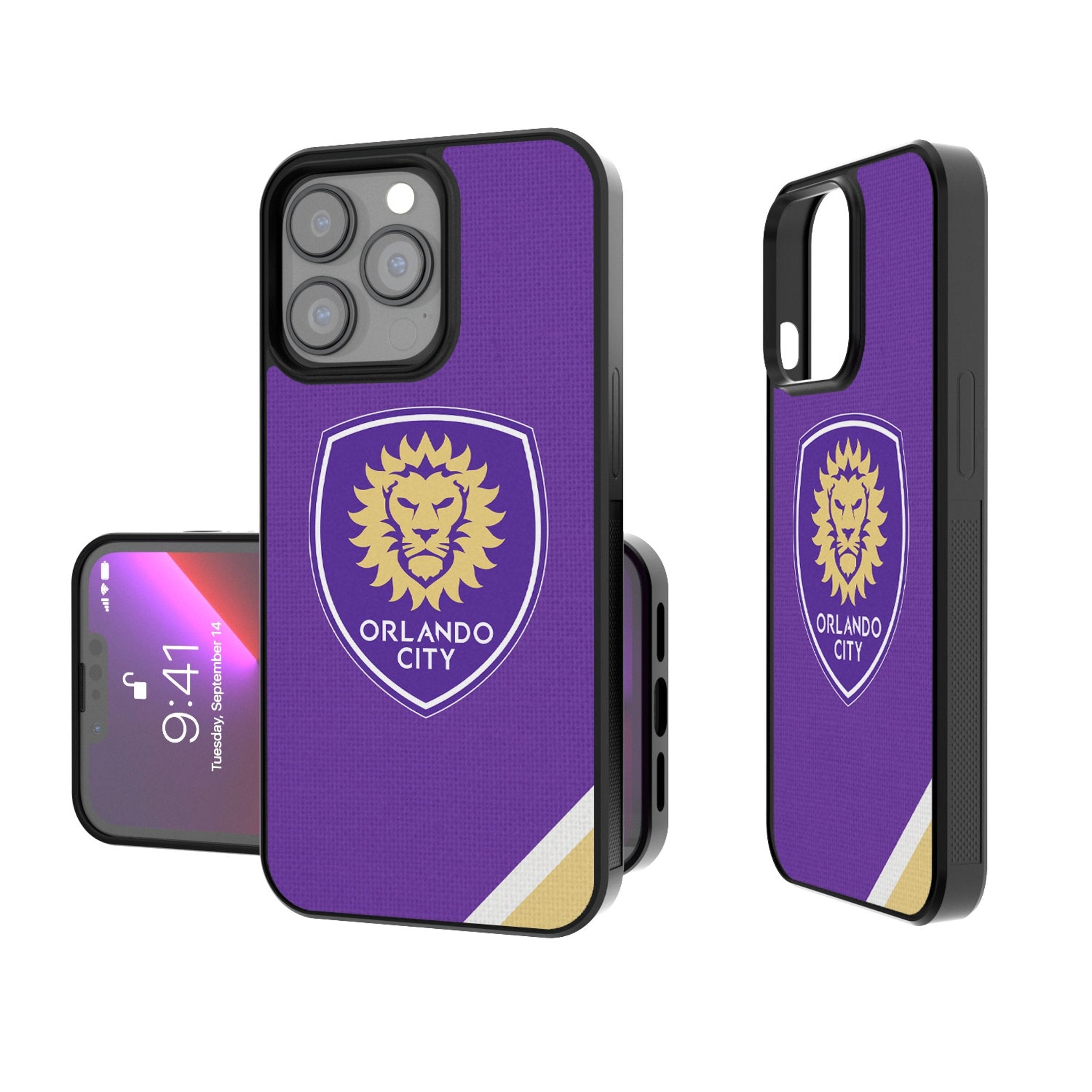 Orlando City Soccer Club  Diagonal Stripe Bump Phone Case