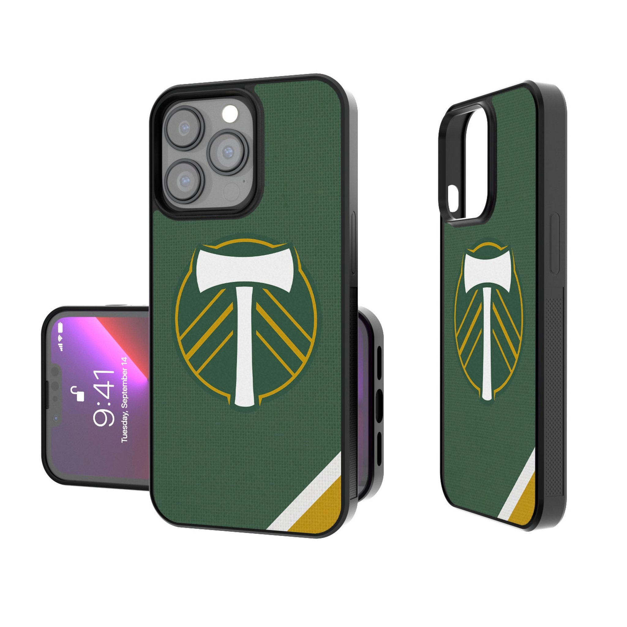 Portland Timbers   Diagonal Stripe Bump Phone Case