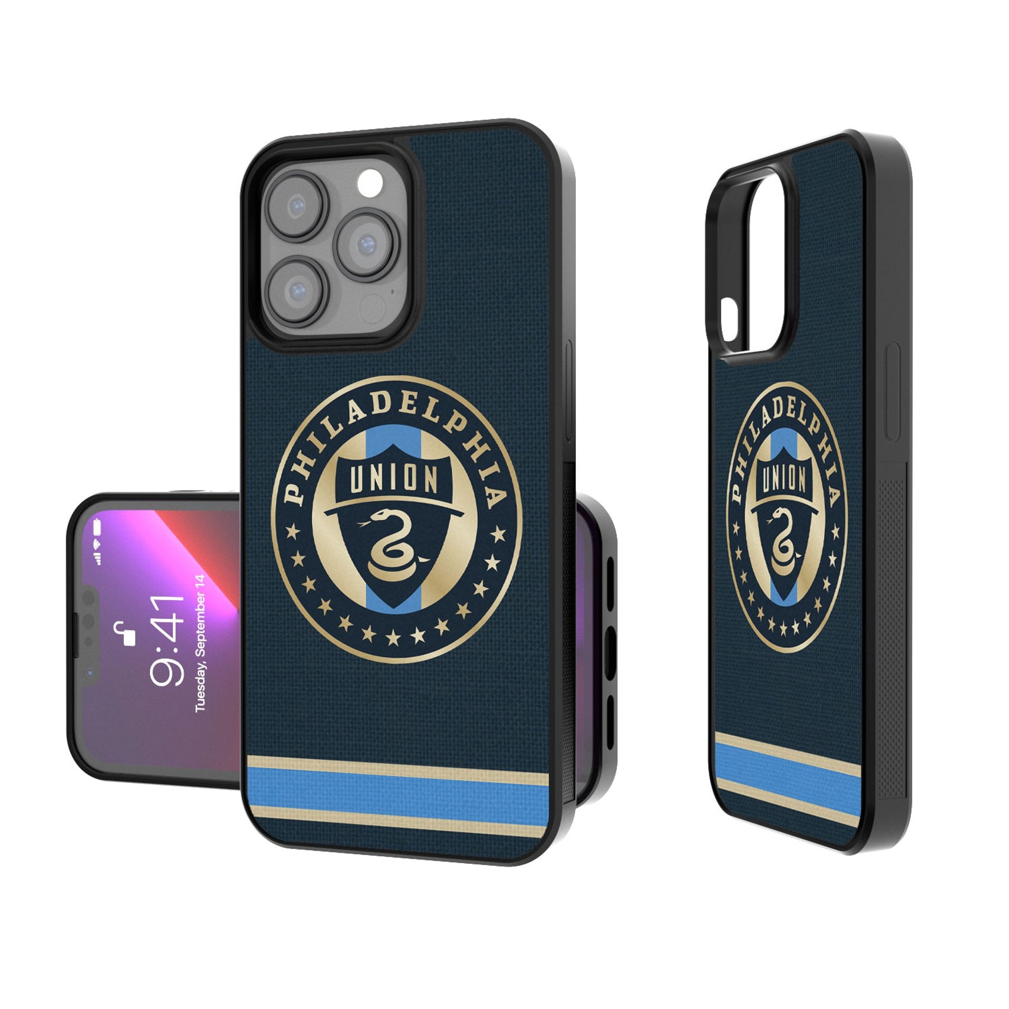 Philadelphia Union   Stripe Bump Phone Case