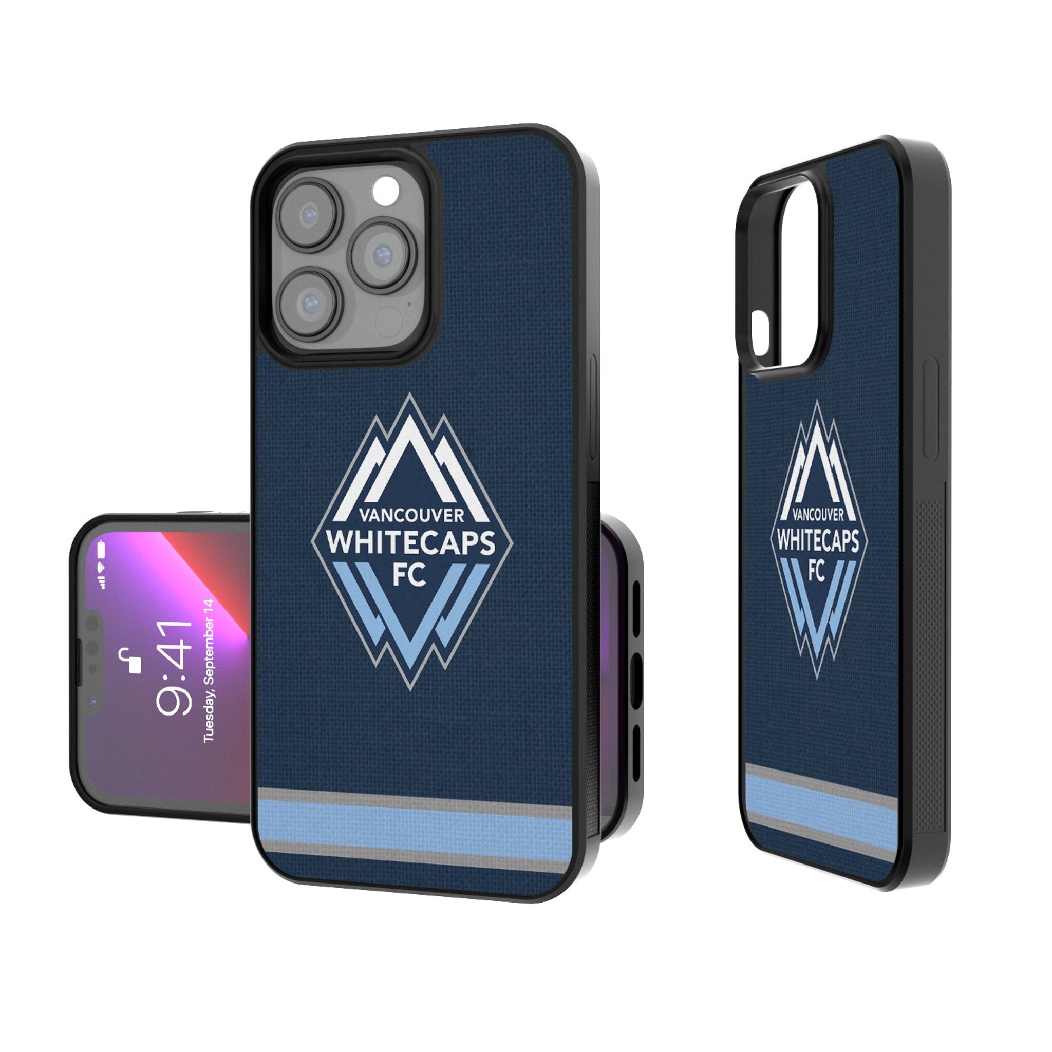 Vancouver Whitecaps   Stripe Bump Phone Case