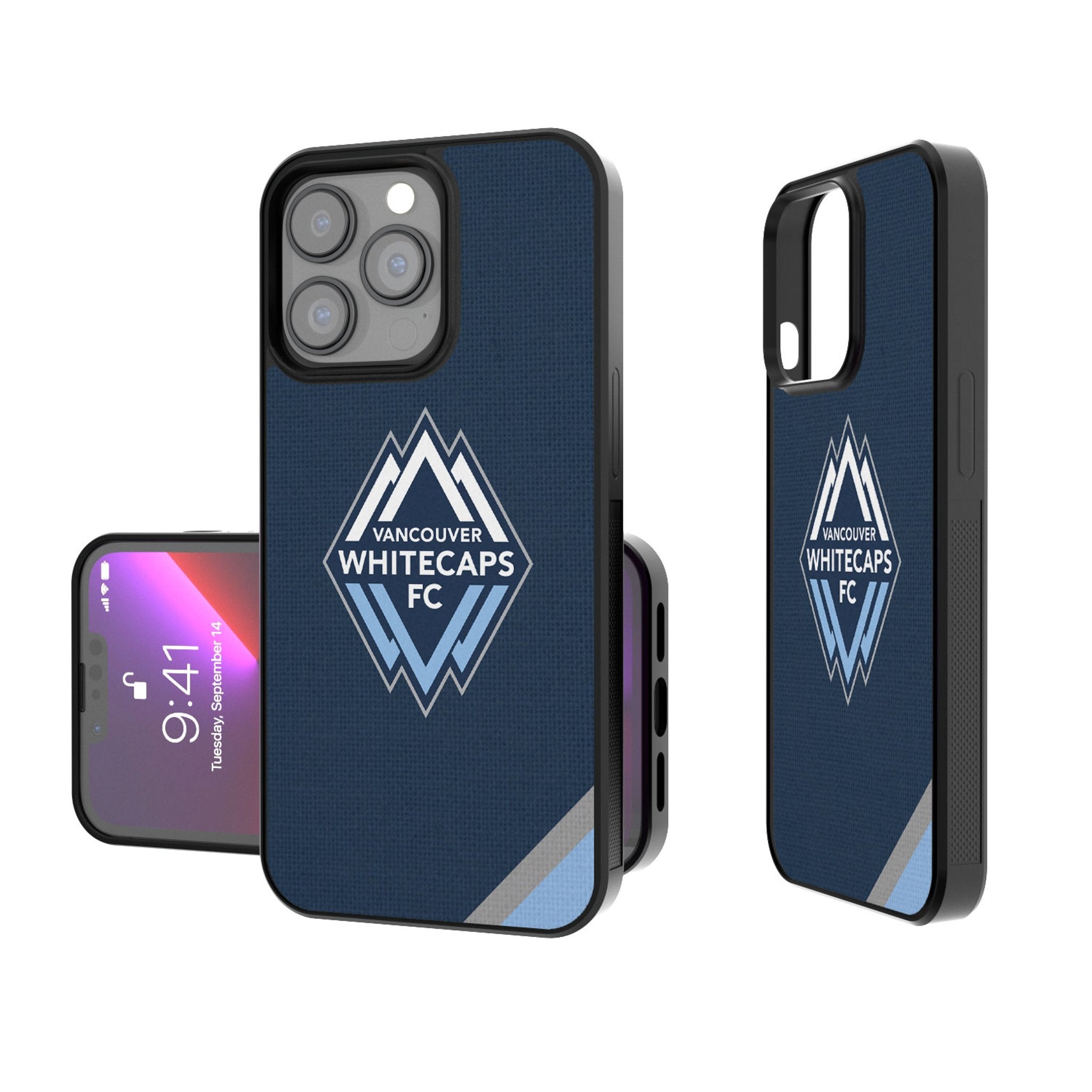 Vancouver Whitecaps   Diagonal Stripe Bump Phone Case