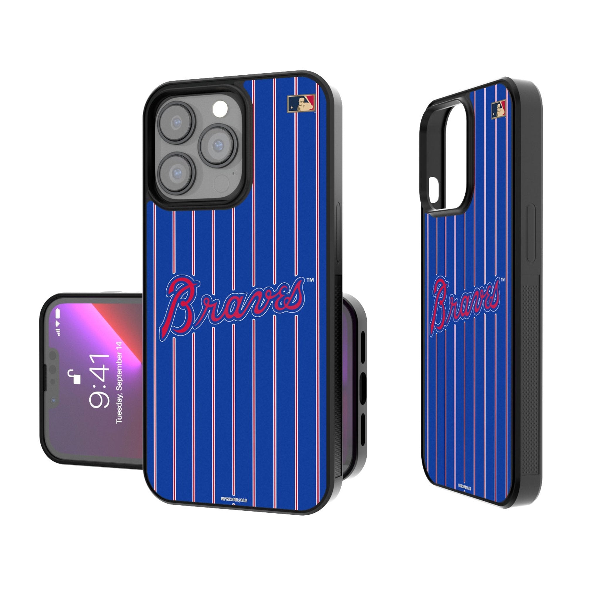 Atlanta Braves Home 2012 - Cooperstown Collection Pinstripe Bump Phone Case