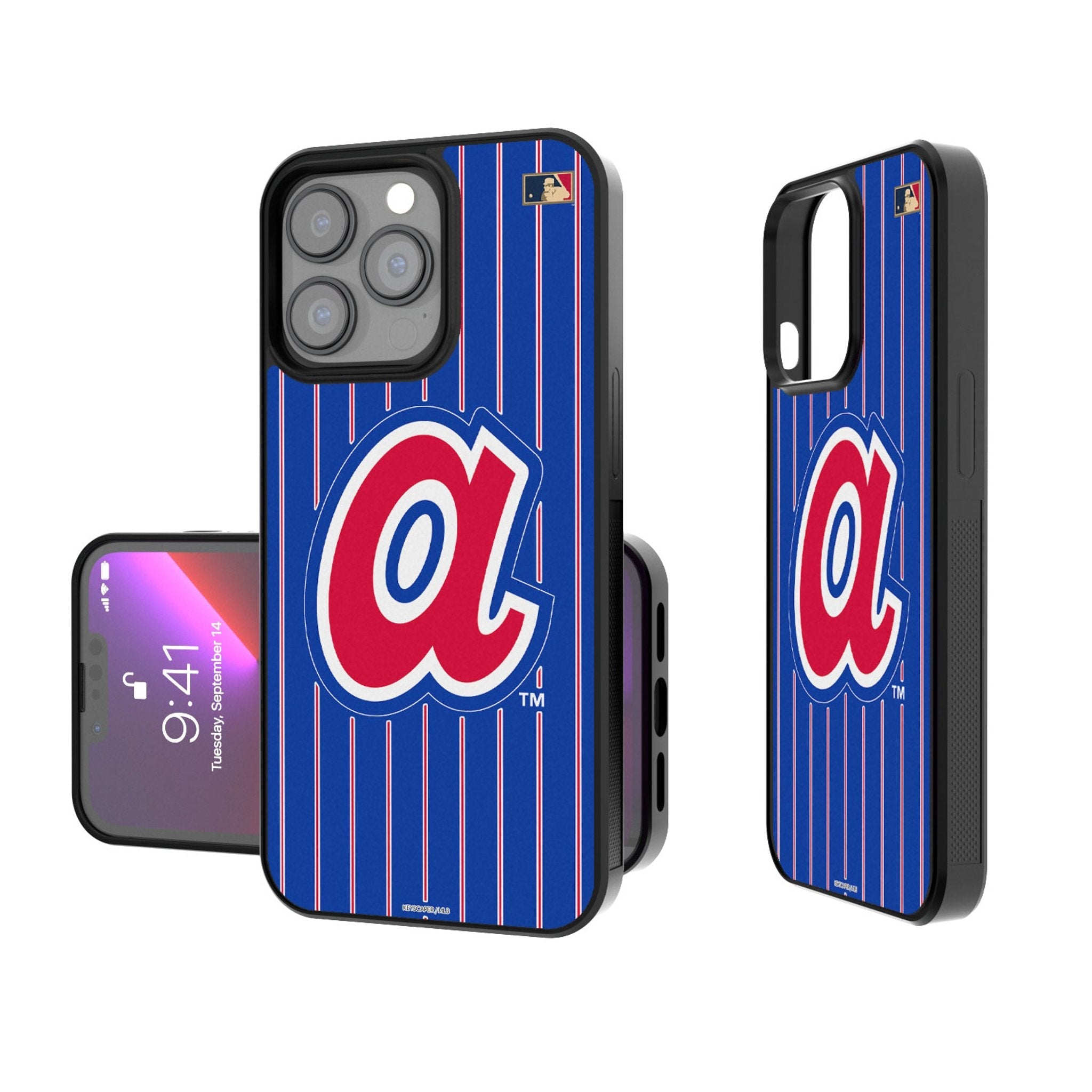 Atlanta Braves 1972-1980 - Cooperstown Collection Pinstripe Bump Phone Case 1