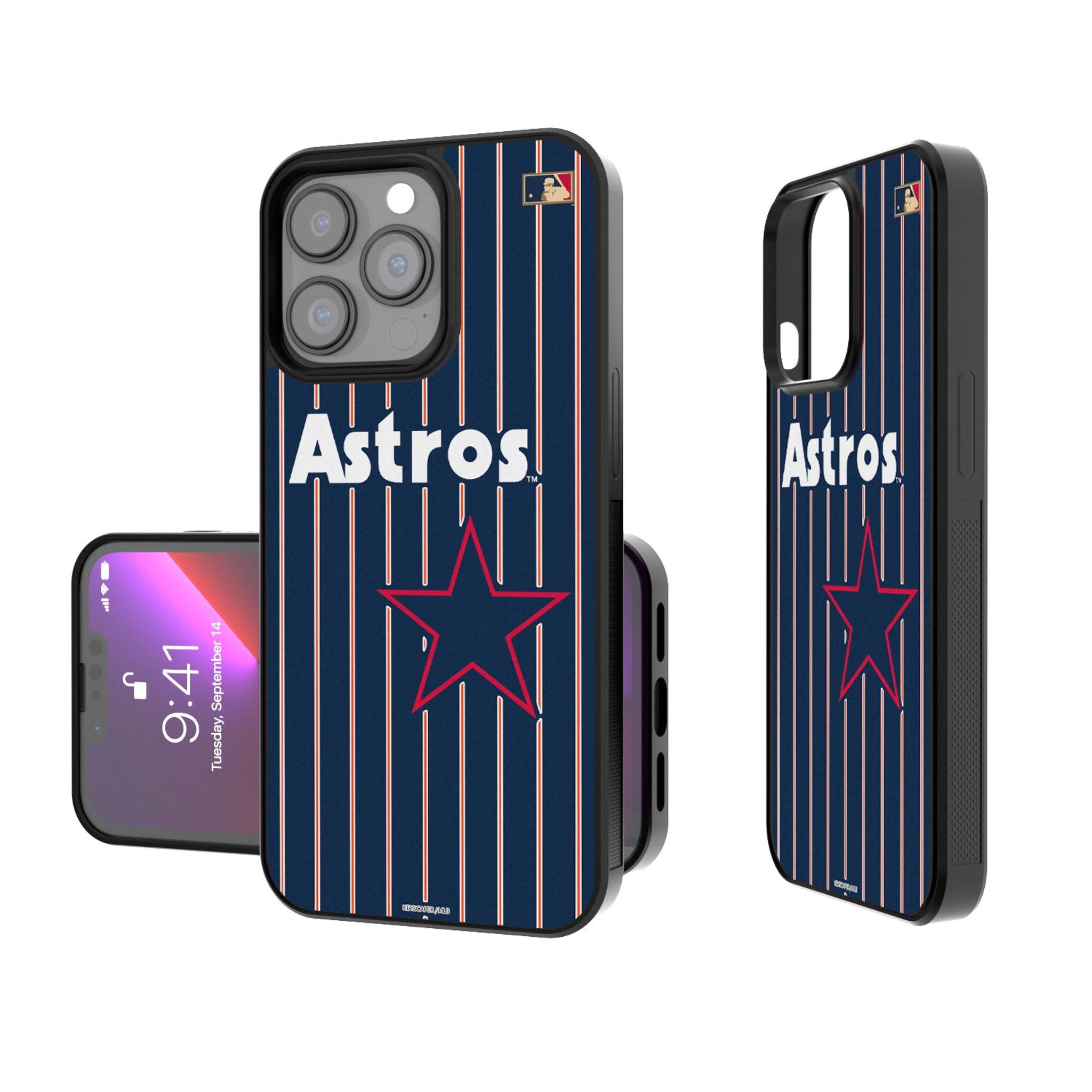 Houston Astros 1975-1981 - Cooperstown Collection Pinstripe Bump Phone Case 1