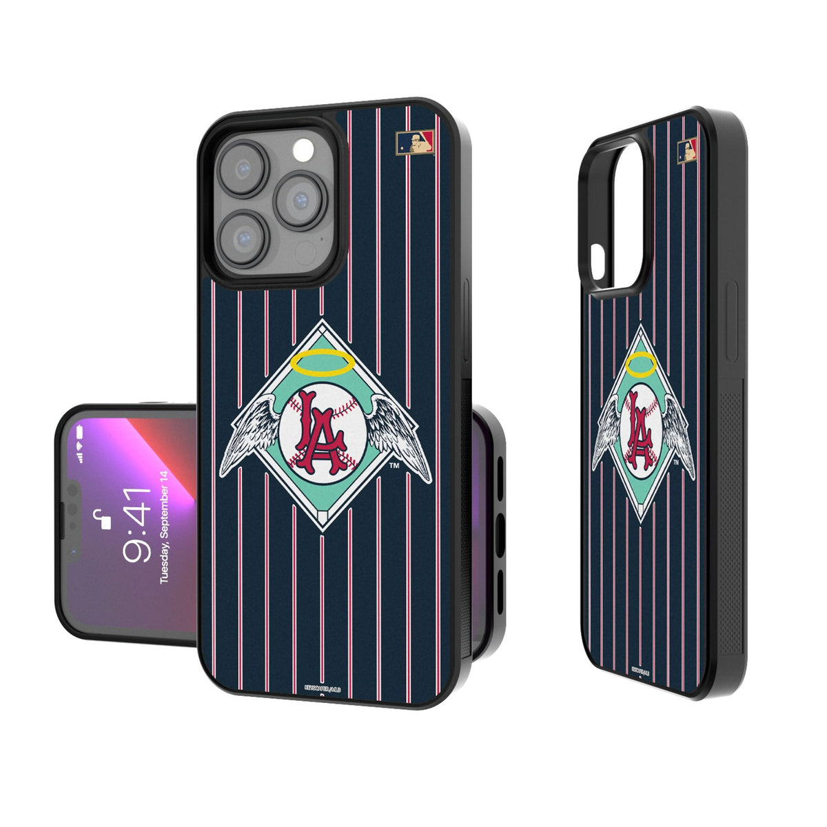 LA Angels 1961-1965 - Cooperstown Collection Pinstripe Bump Phone Case