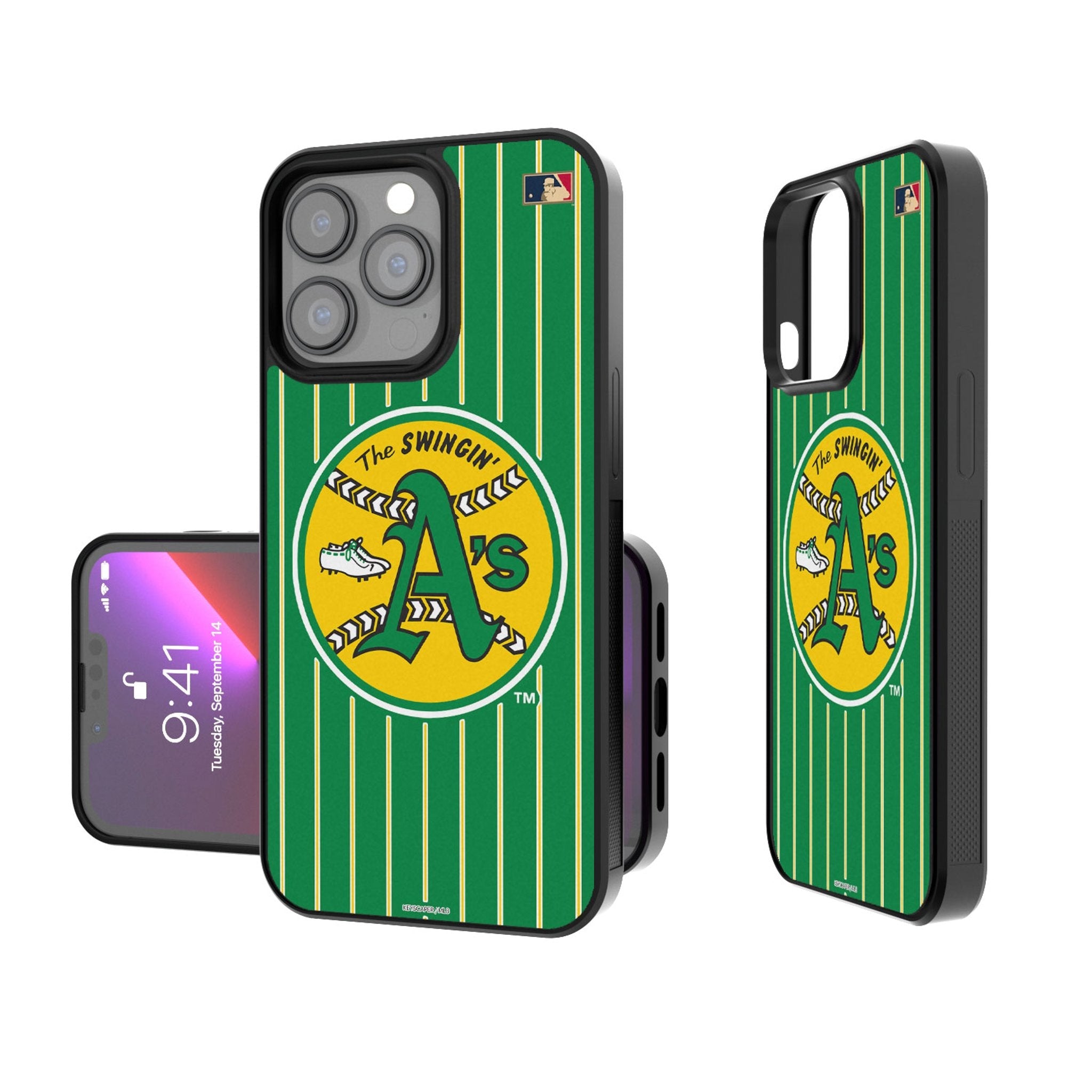 Oakland As 1971-1981 - Cooperstown Collection Pinstripe Bump Phone Case 1