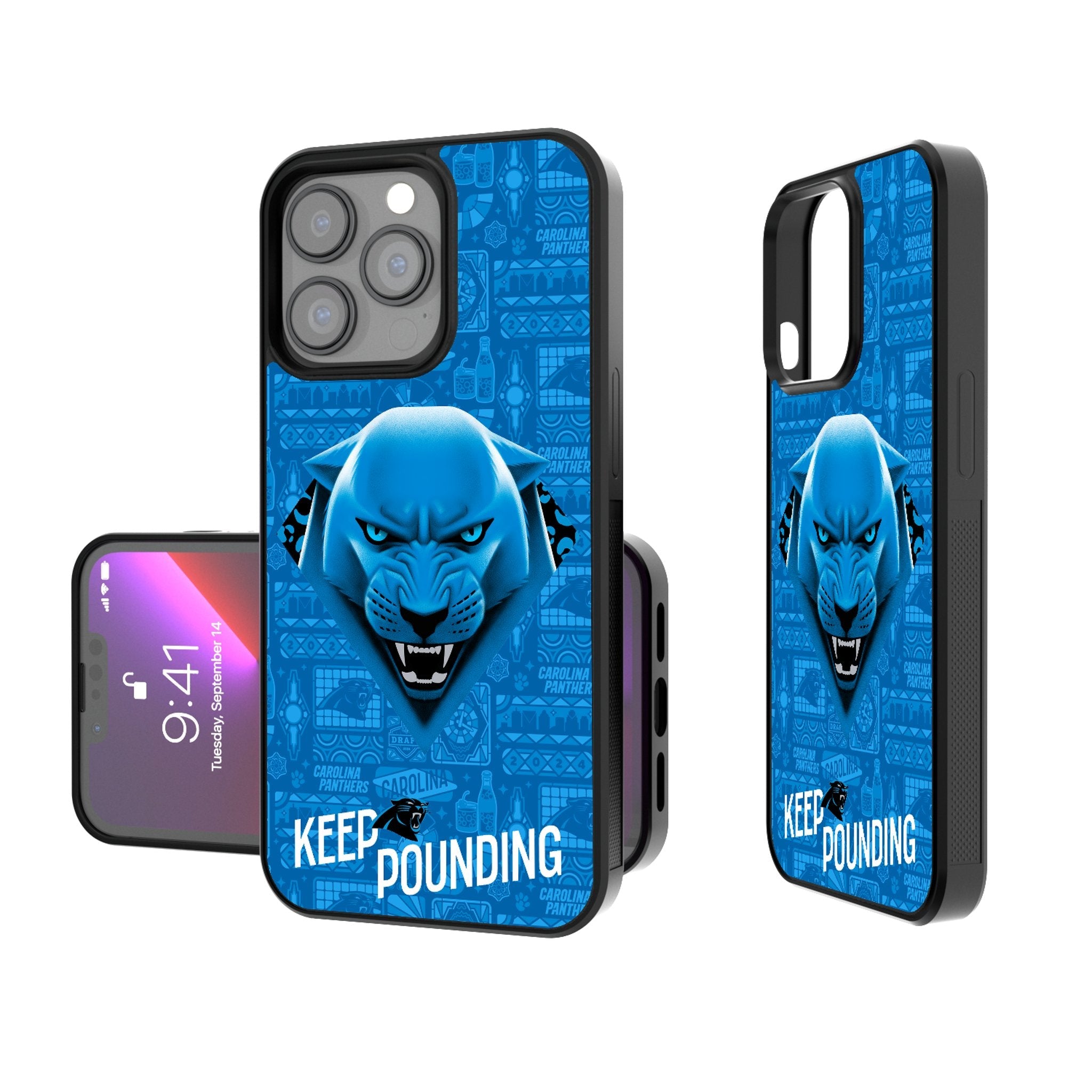 Carolina Panthers 2024 Illustrated Limited Edition Bump Phone Case 1