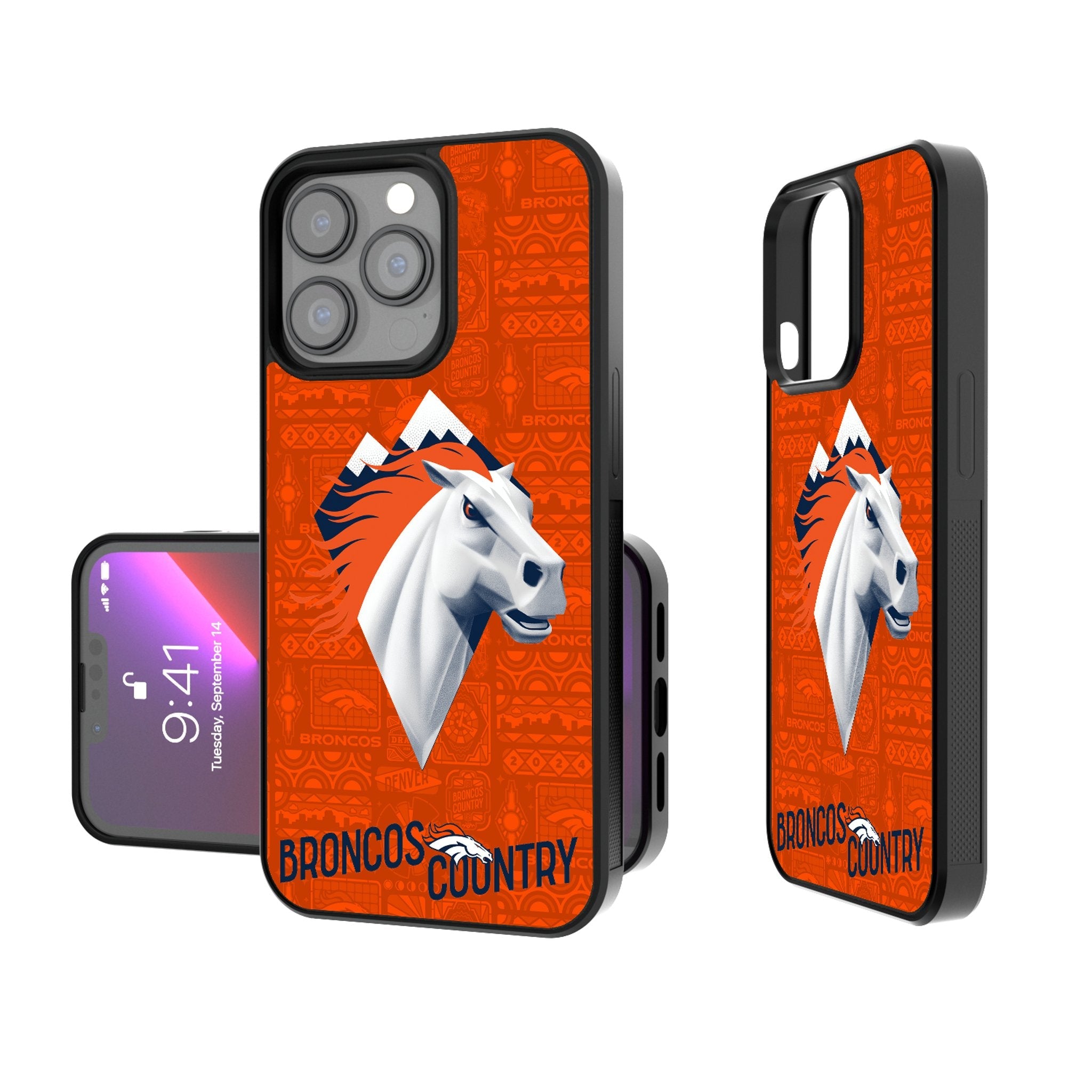Denver Broncos 2024 Illustrated Limited Edition Bump Phone Case 1