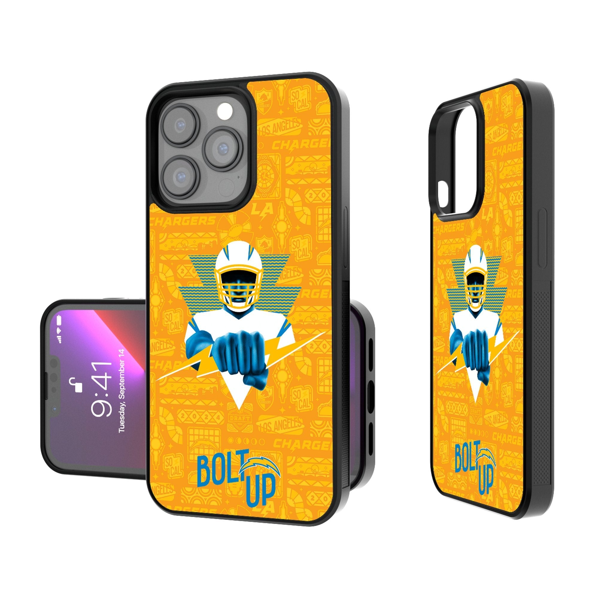 Los Angeles Chargers 2024 Illustrated Limited Edition Bump Phone Case 1