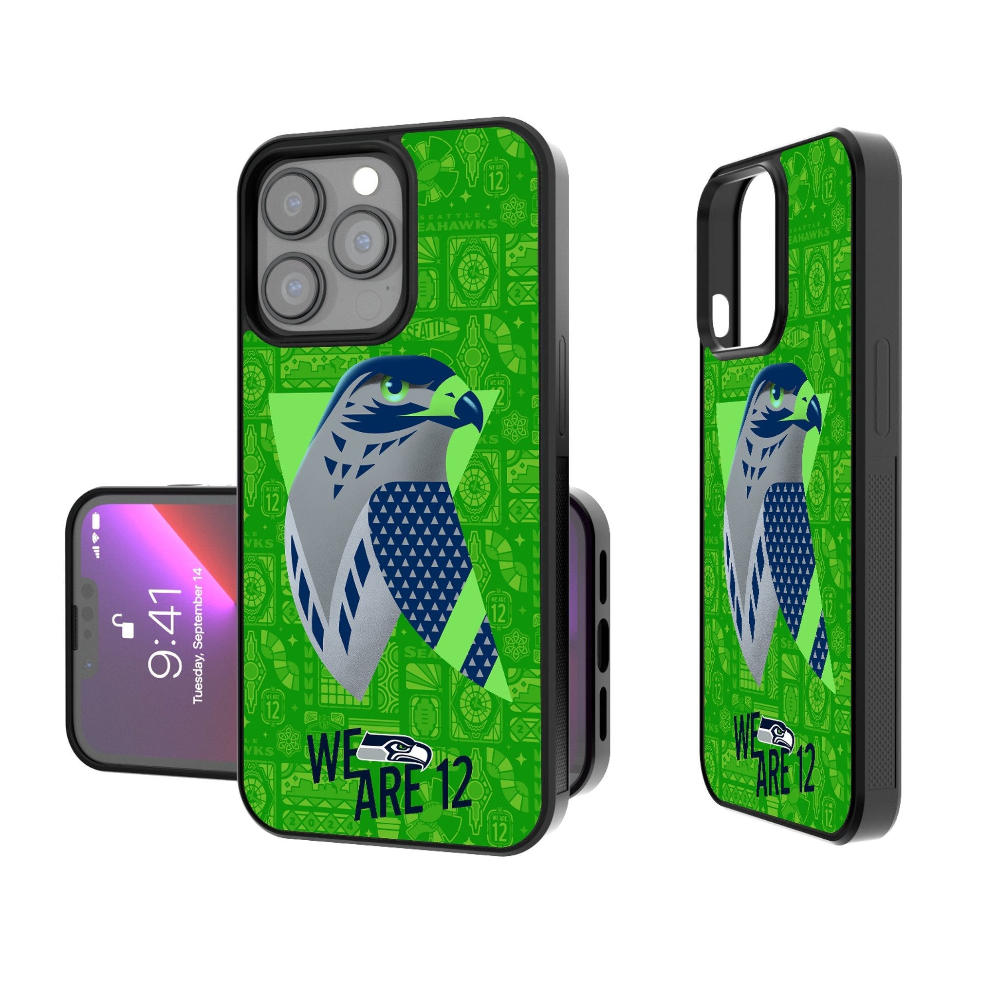 Seattle Seahawks 2024 Illustrated Limited Edition Bump Phone Case 1