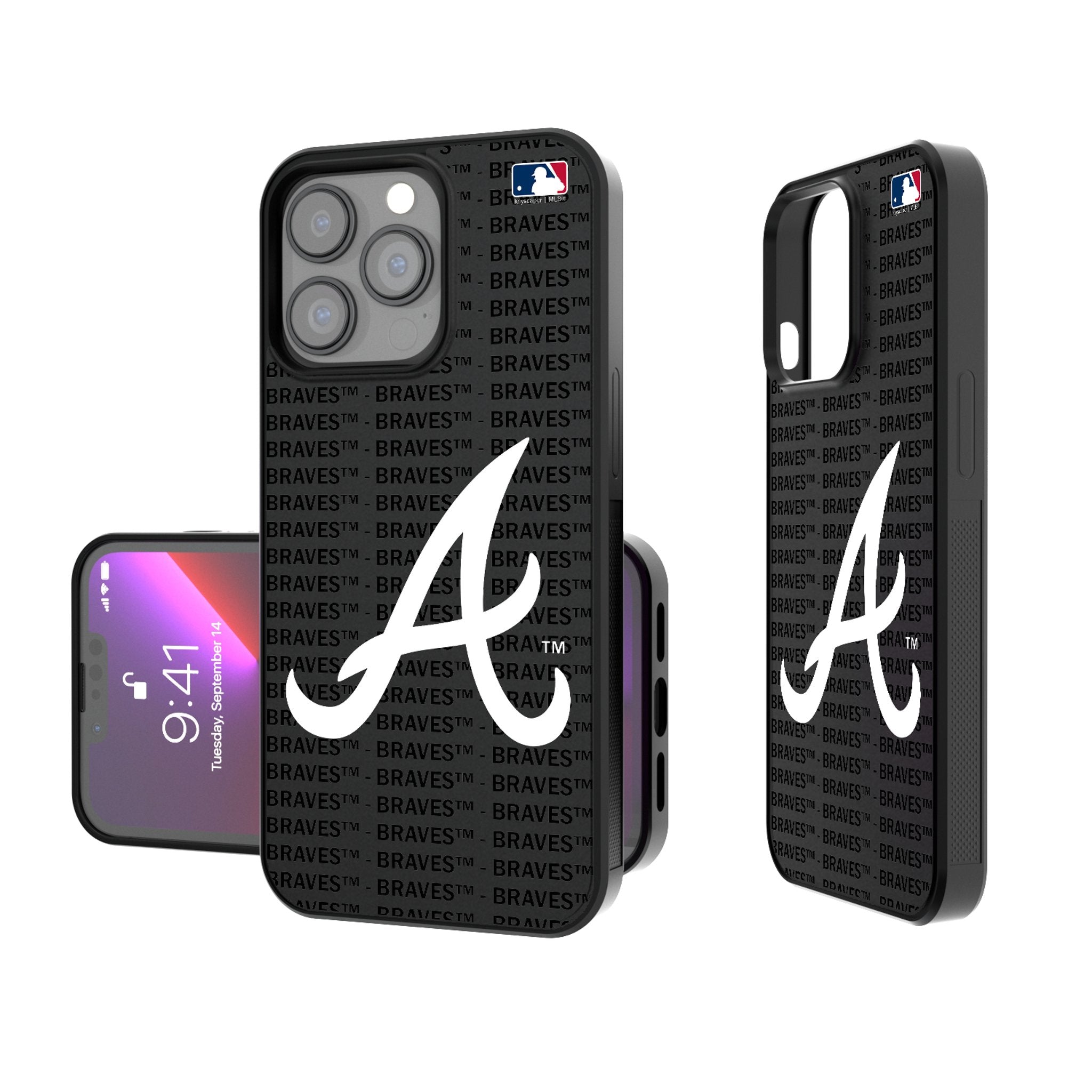 Atlanta Braves Text Backdrop Bump Phone Case