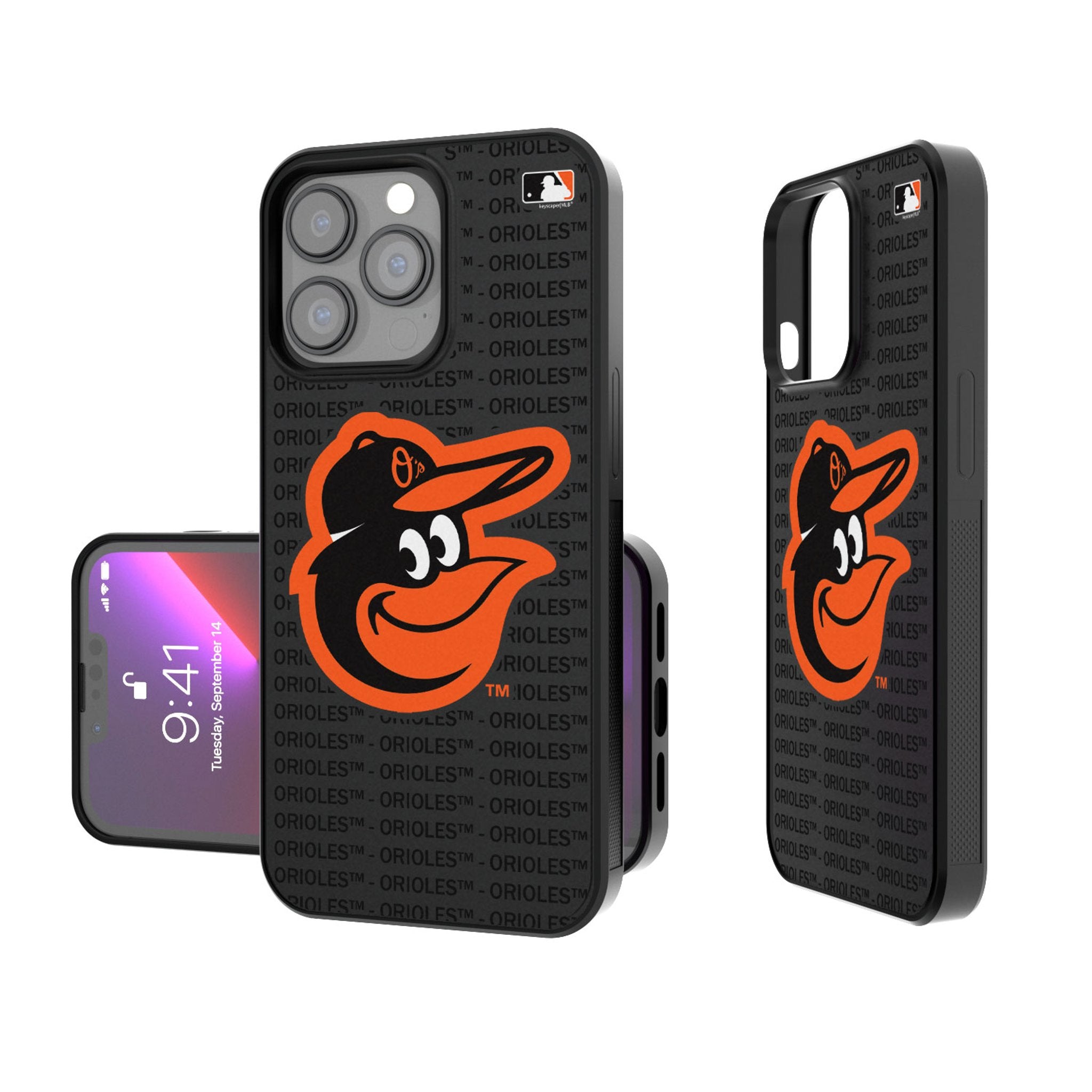 Baltimore Orioles Text Backdrop Bump Phone Case