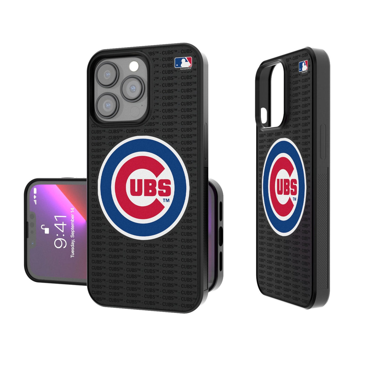 Chicago Cubs Text Backdrop Bump Phone Case 1