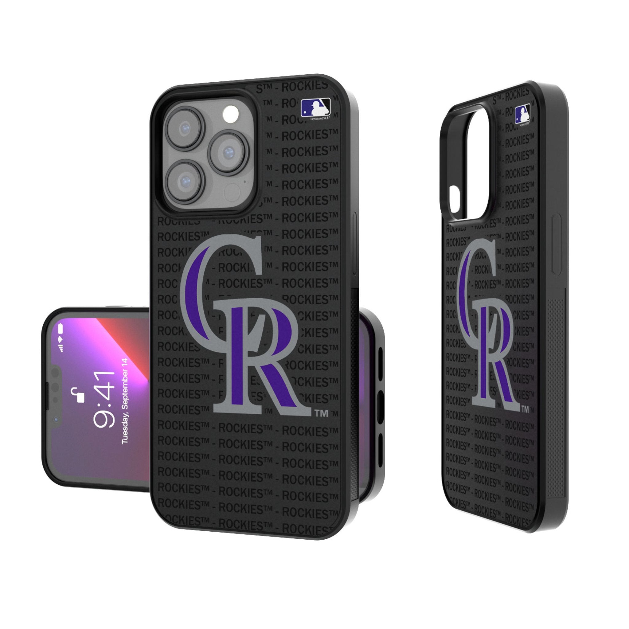 Colorado Rockies Text Backdrop Bump Phone Case