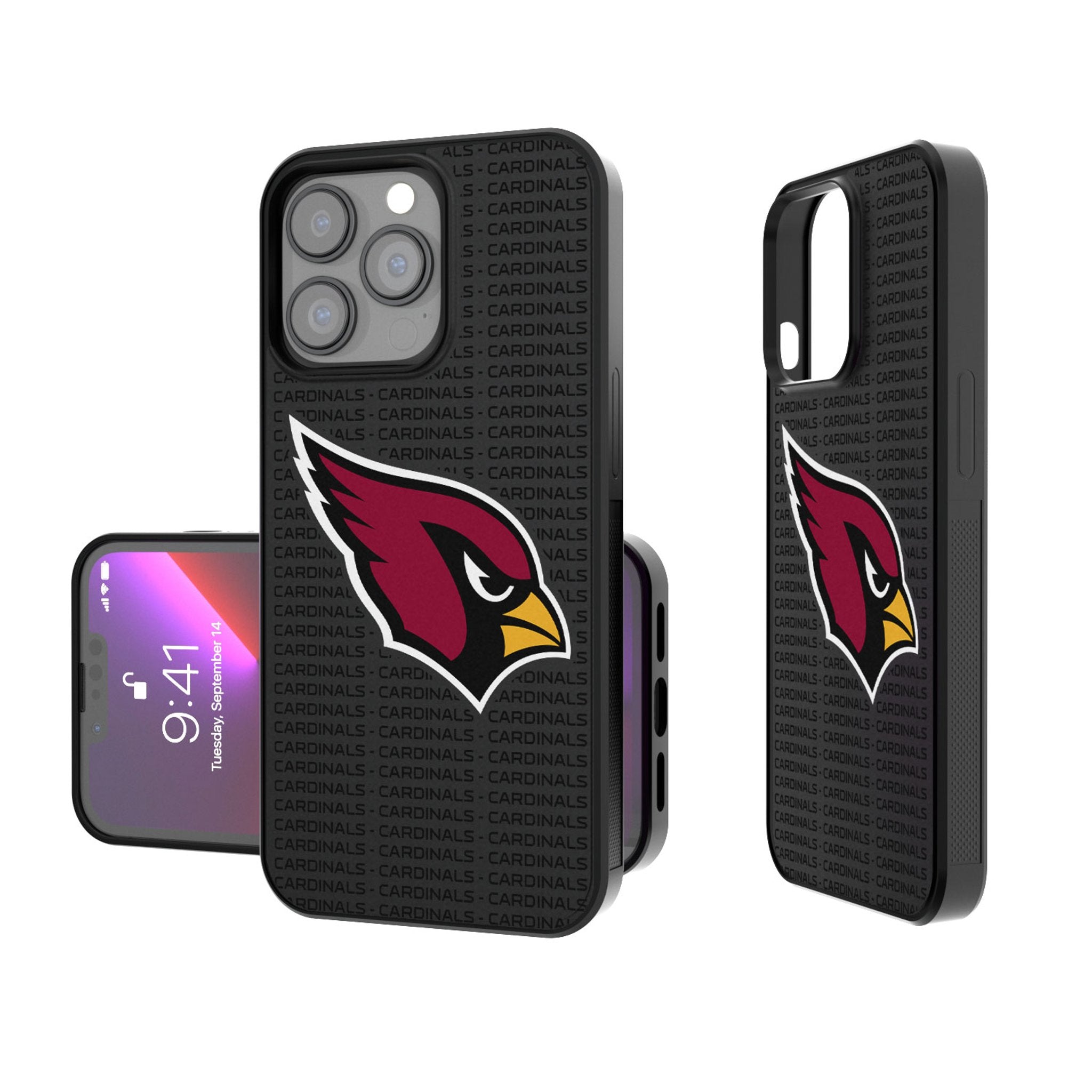 Arizona Cardinals Text Backdrop Bump Phone Case