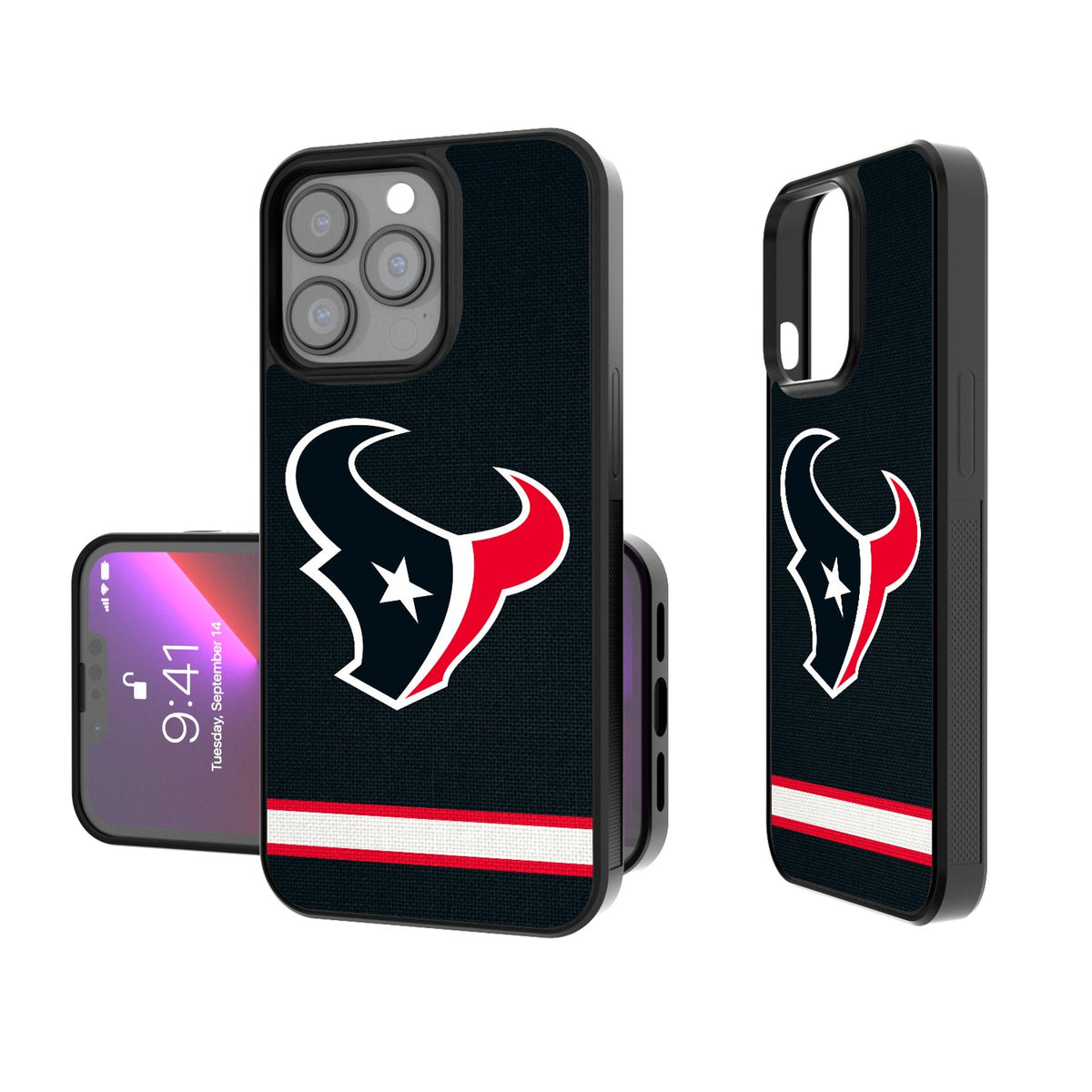 Houston Texans Stripe Bump Phone Case 1
