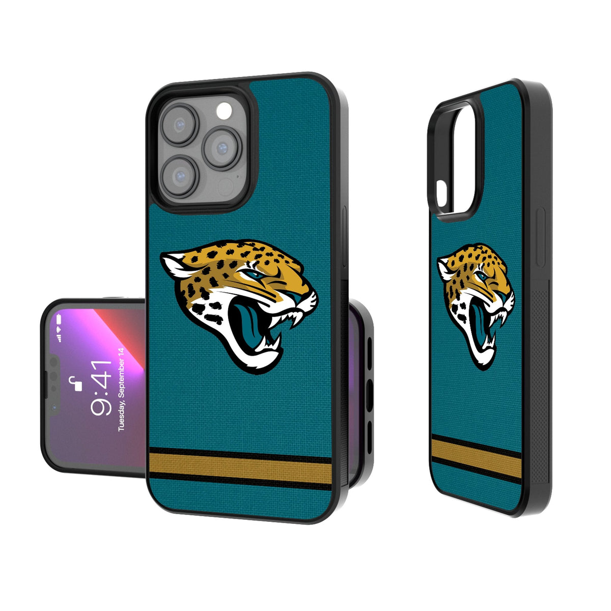 Jacksonville Jaguars Stripe Bump Phone Case 1