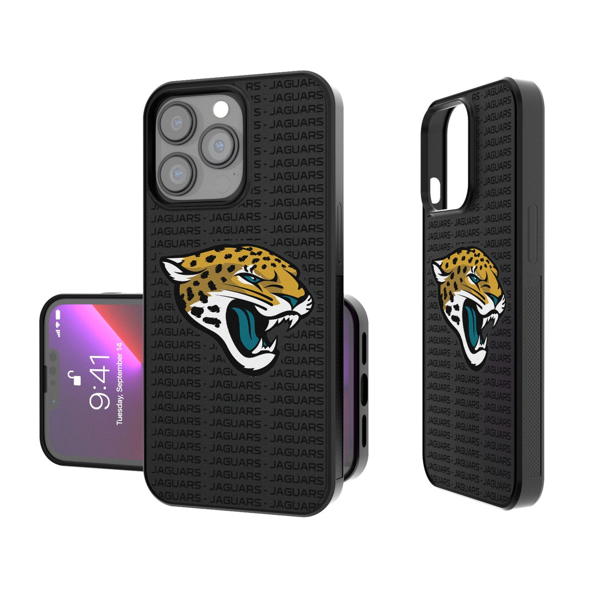 Jacksonville Jaguars Text Backdrop Bump Phone Case 1