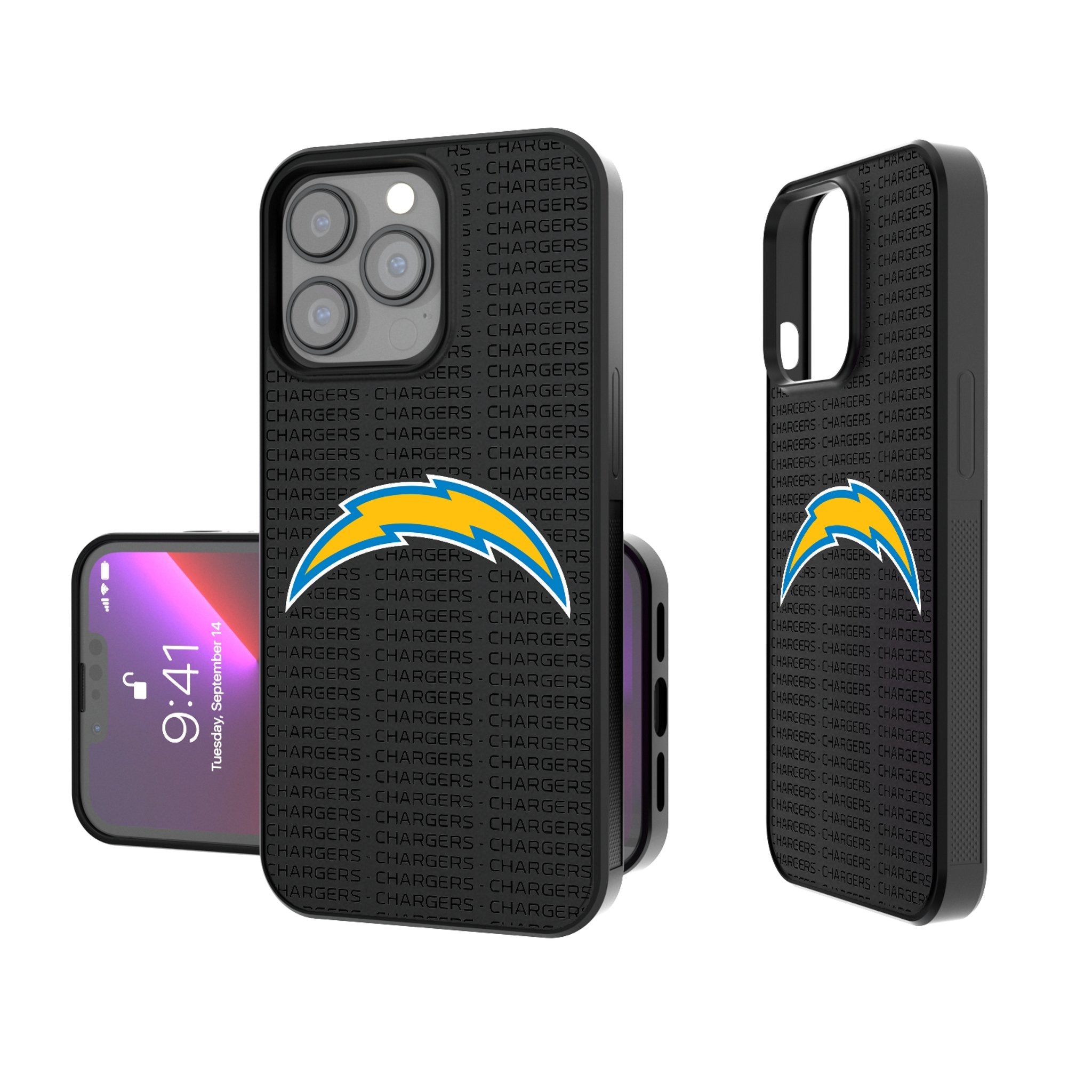 Los Angeles Chargers Text Backdrop Bump Phone Case 1