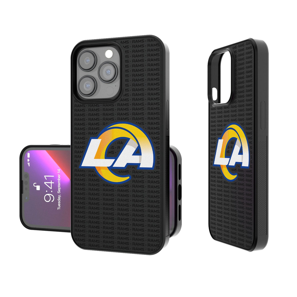 Los Angeles Rams Text Backdrop Bump Phone Case 1