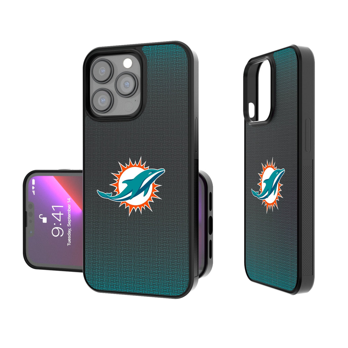 Miami Dolphins Linen Bump Phone Case 1