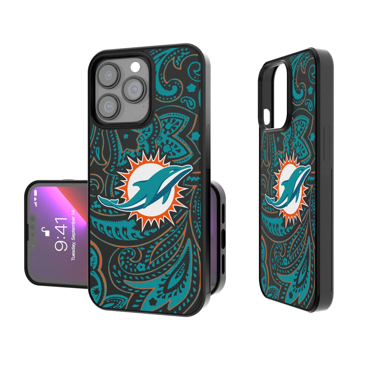 Miami Dolphins Paisley Bump Phone Case 1