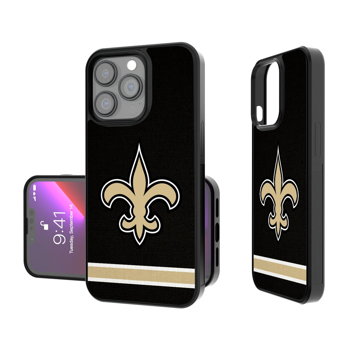 New Orleans Saints Stripe Bump Phone Case 1