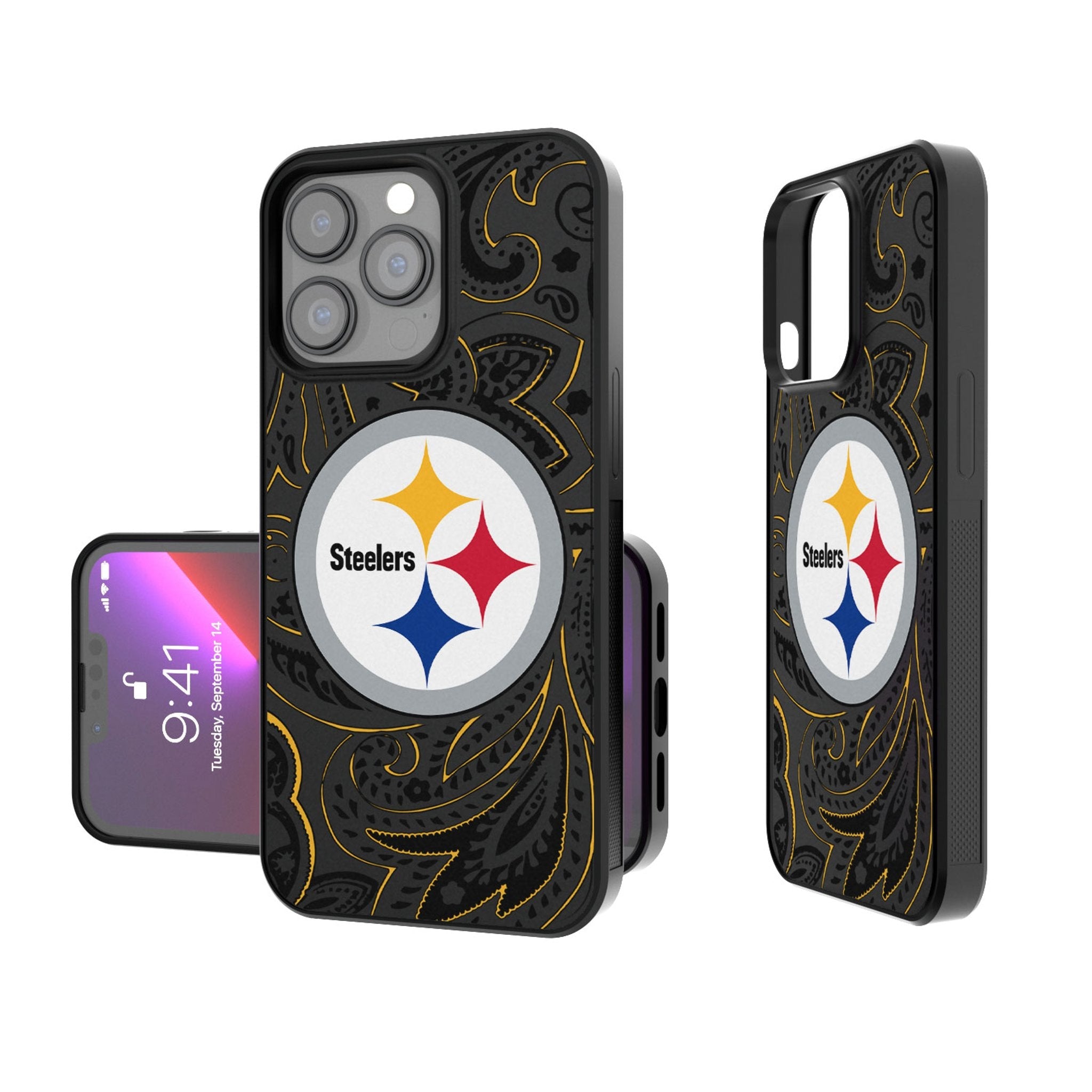 Pittsburgh Steelers Paisley Bump Phone Case 1