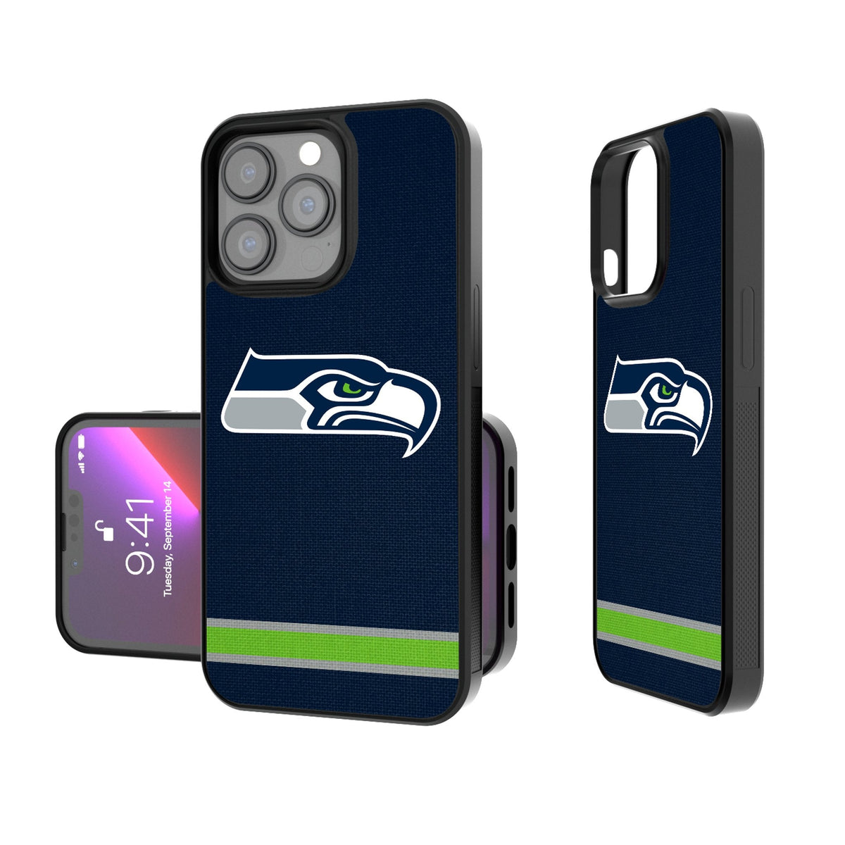 Seattle Seahawks Stripe Bump Phone Case 1