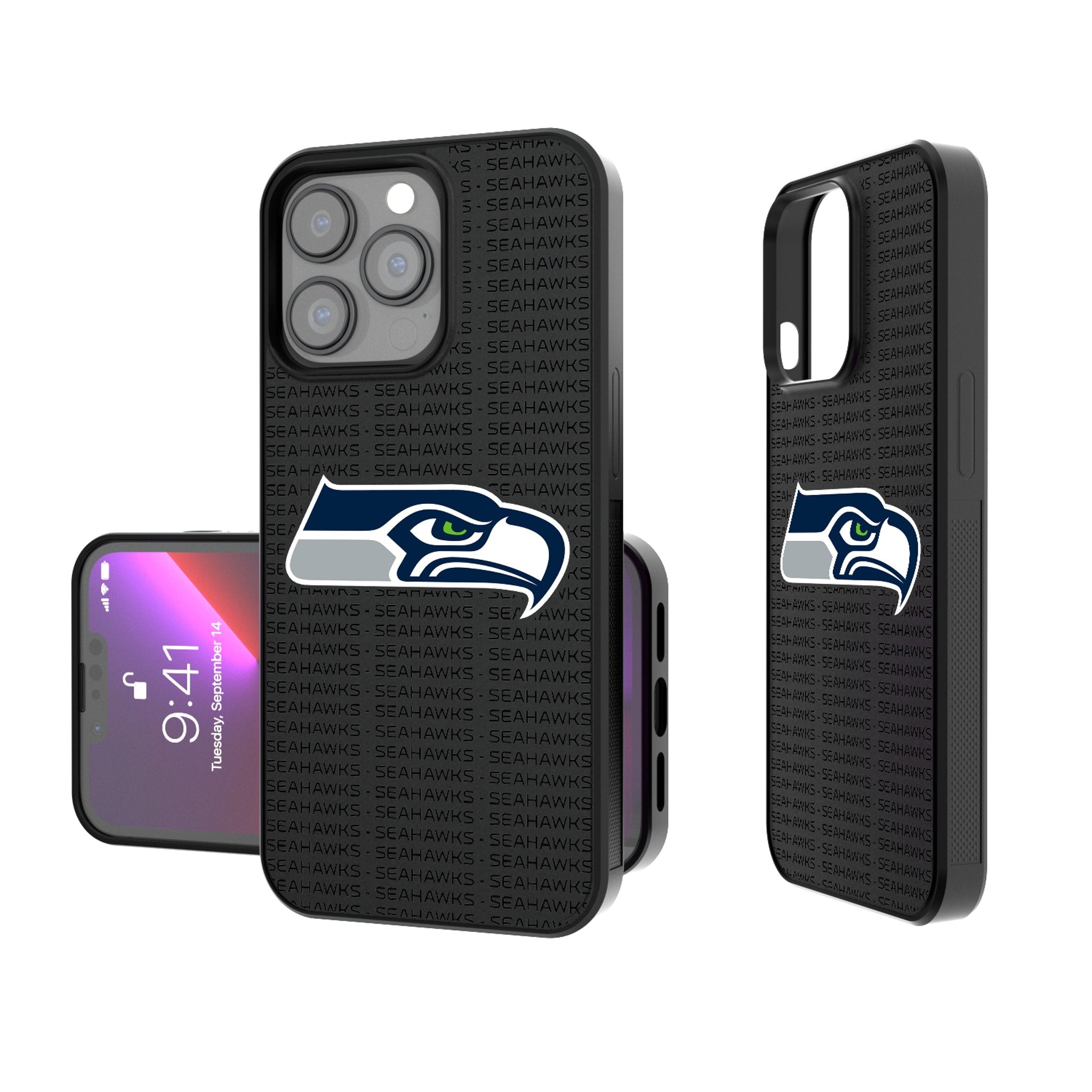 Seattle Seahawks Text Backdrop Bump Phone Case 1