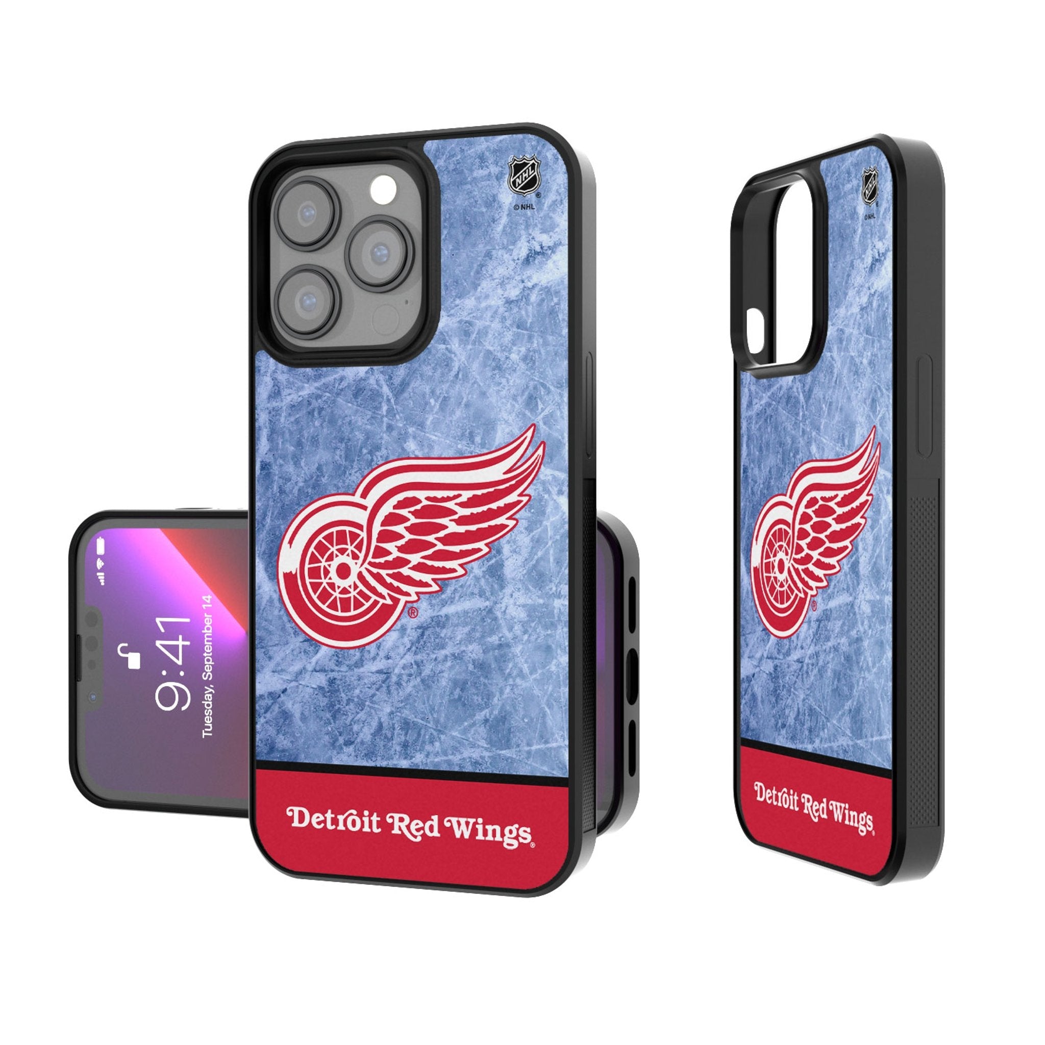 Detroit Red Wings Ice Wordmark Bump Phone Case