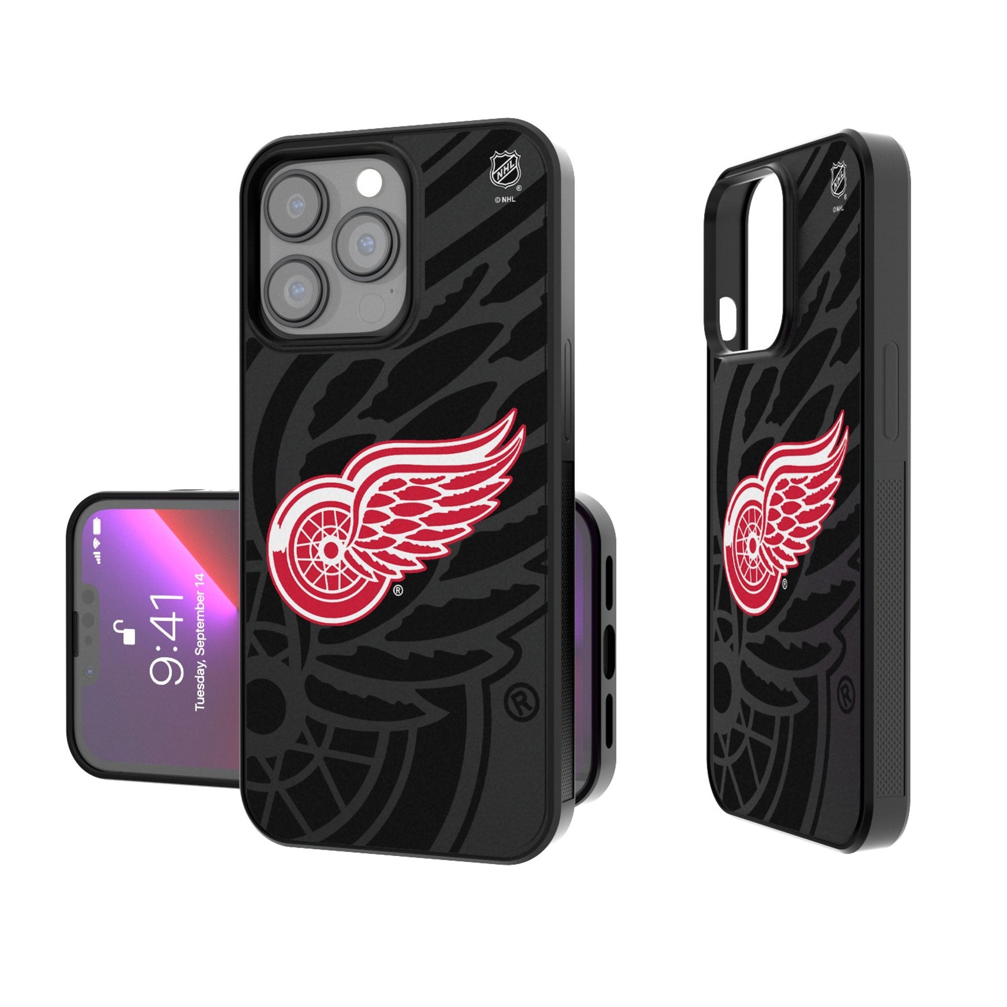 Detroit Red Wings Monocolor Tilt Bump Phone Case
