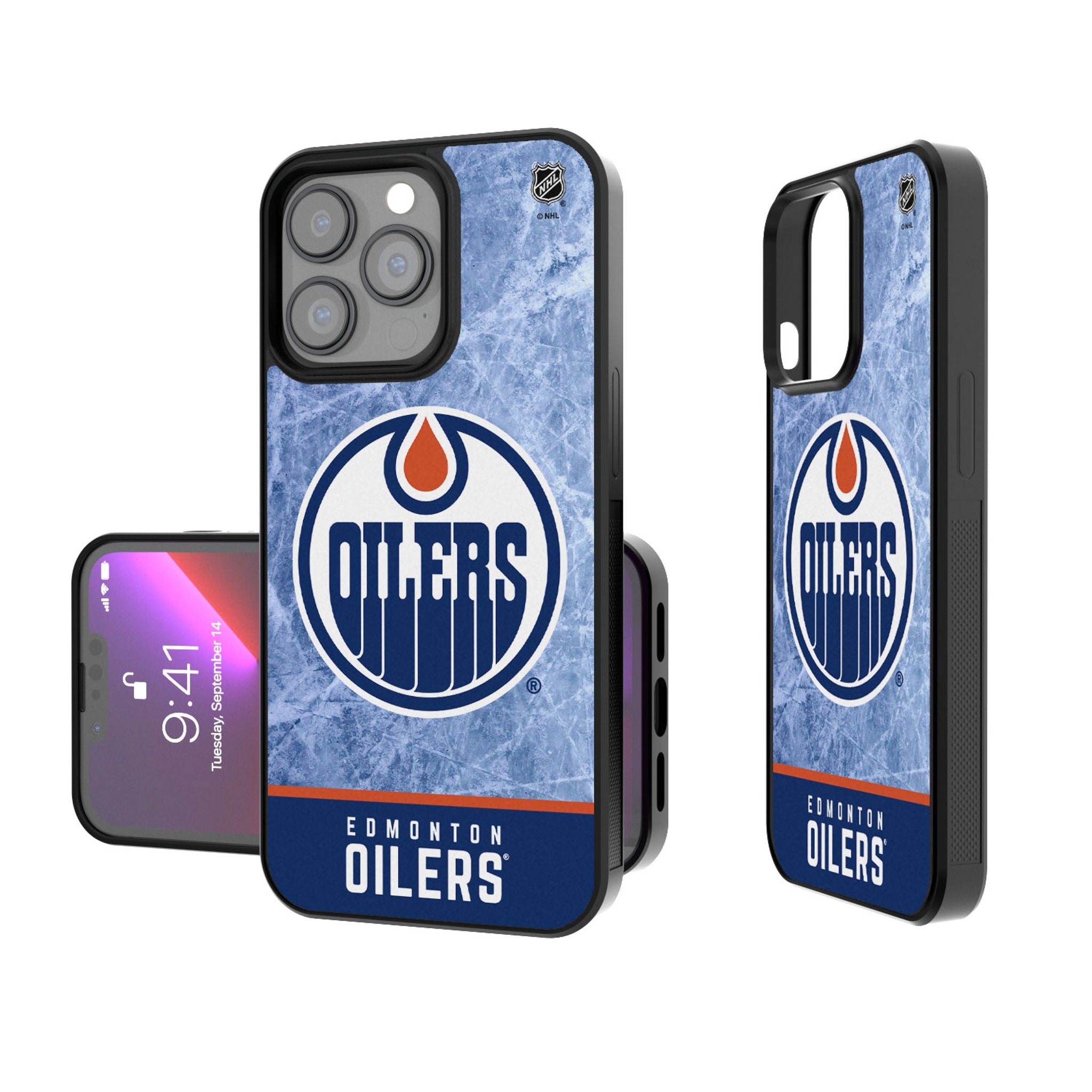 Edmonton Oilers Ice Wordmark Bump Phone Case
