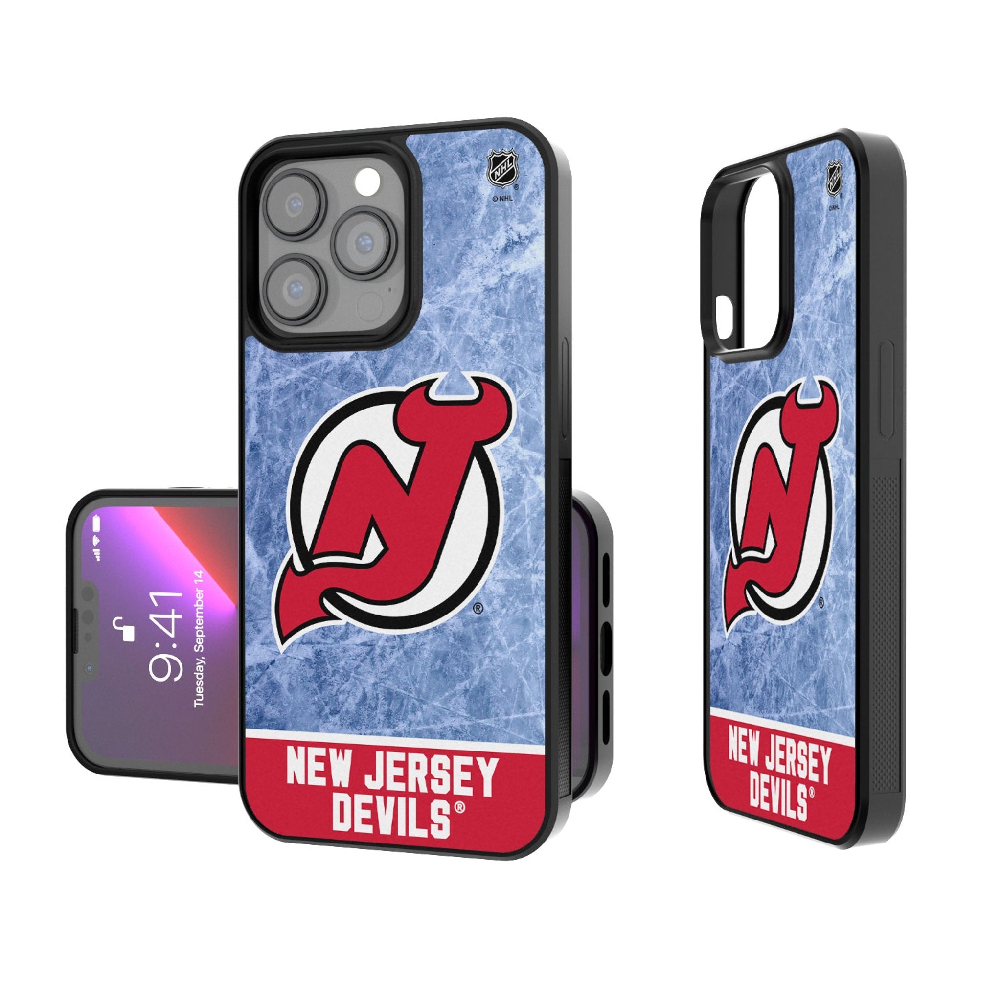 New Jersey Devils Ice Wordmark Bump Phone Case
