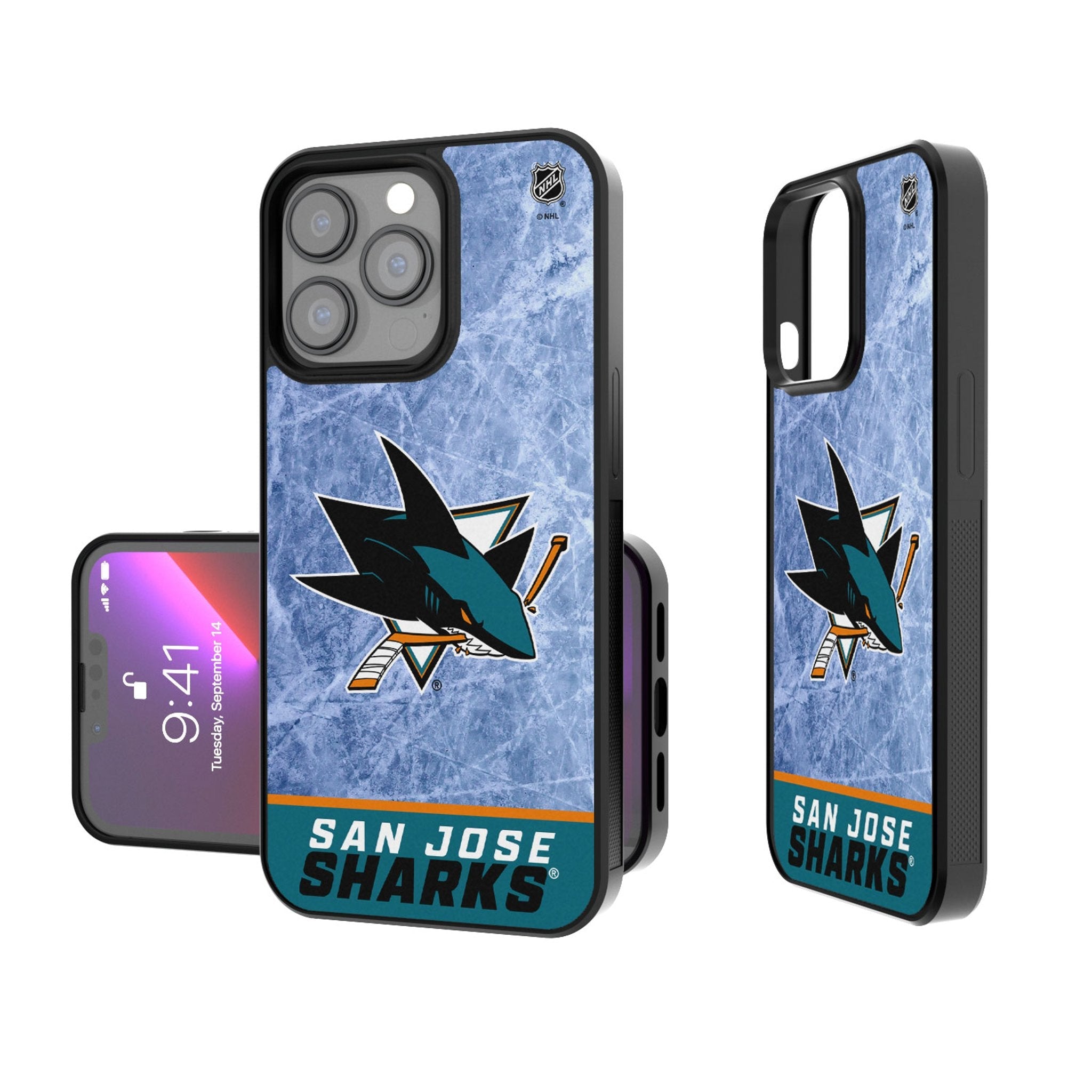 San Jose Sharks Ice Wordmark Bump Phone Case