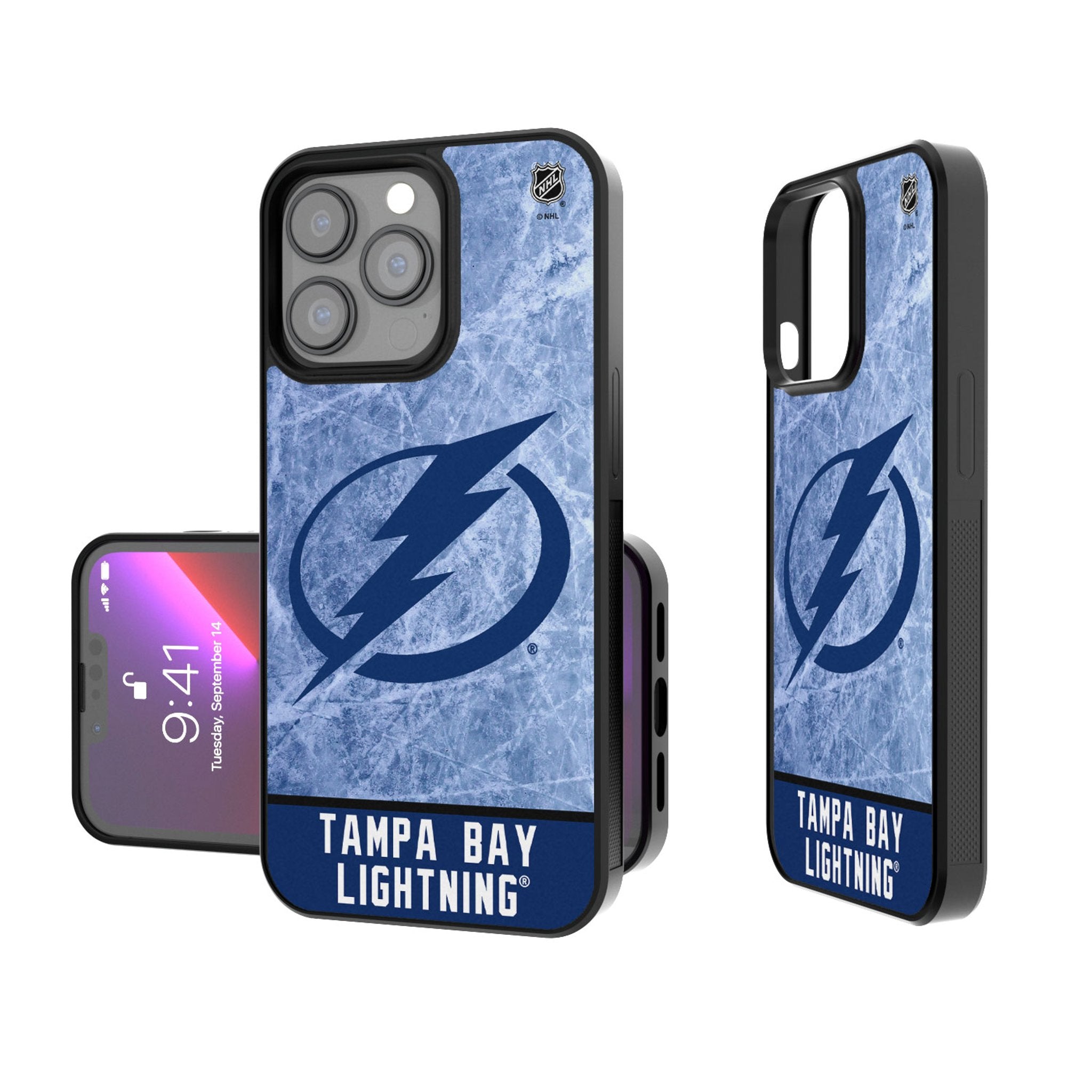 Tampa Bay Lightning Ice Wordmark Bump Phone Case